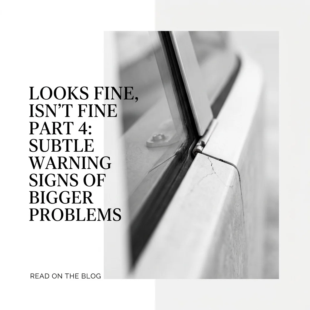 Looks Fine, Isn't Fine Part 4: Subtle Warning Signs of Bigger Problems