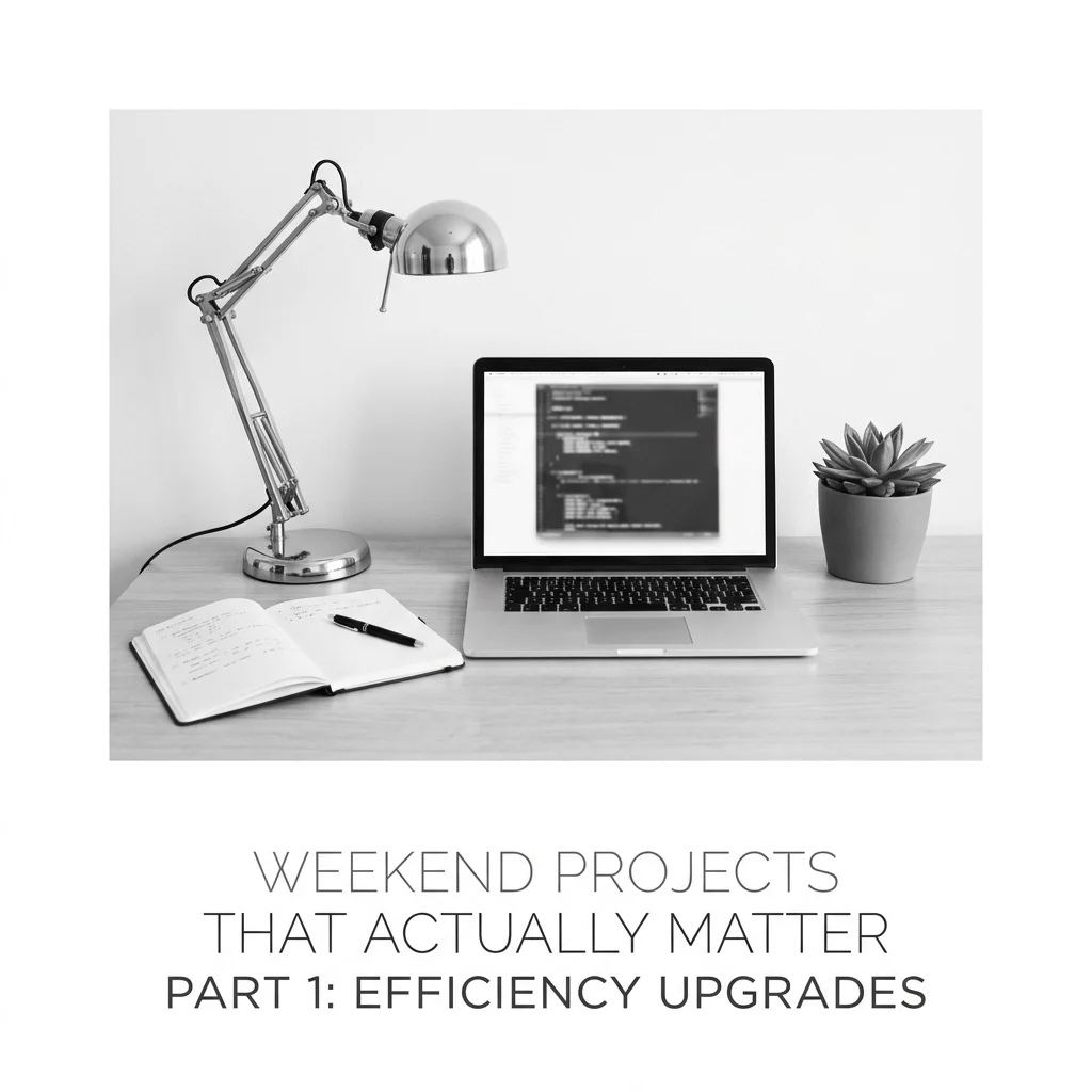Weekend Projects That Actually Matter Part 1: Efficiency Upgrades