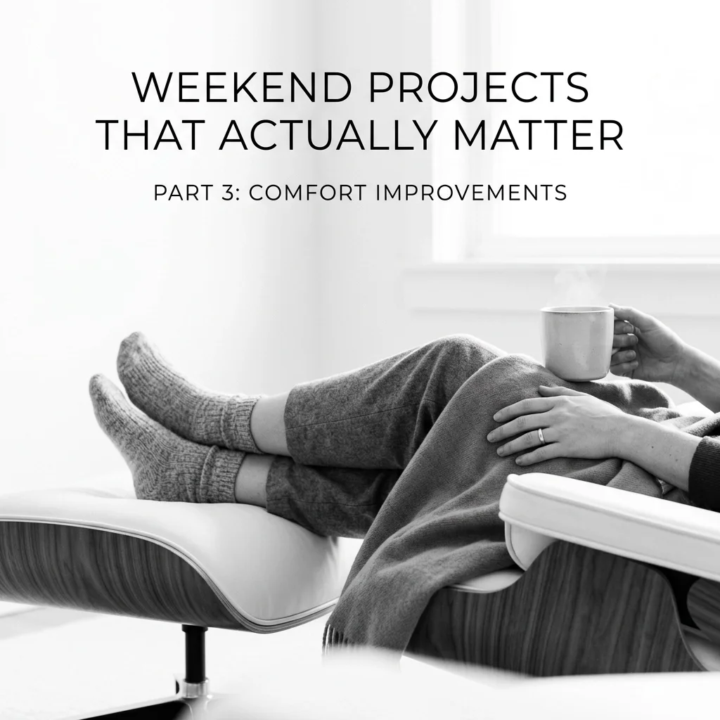 Weekend Projects That Actually Matter Part 3: Comfort Improvements