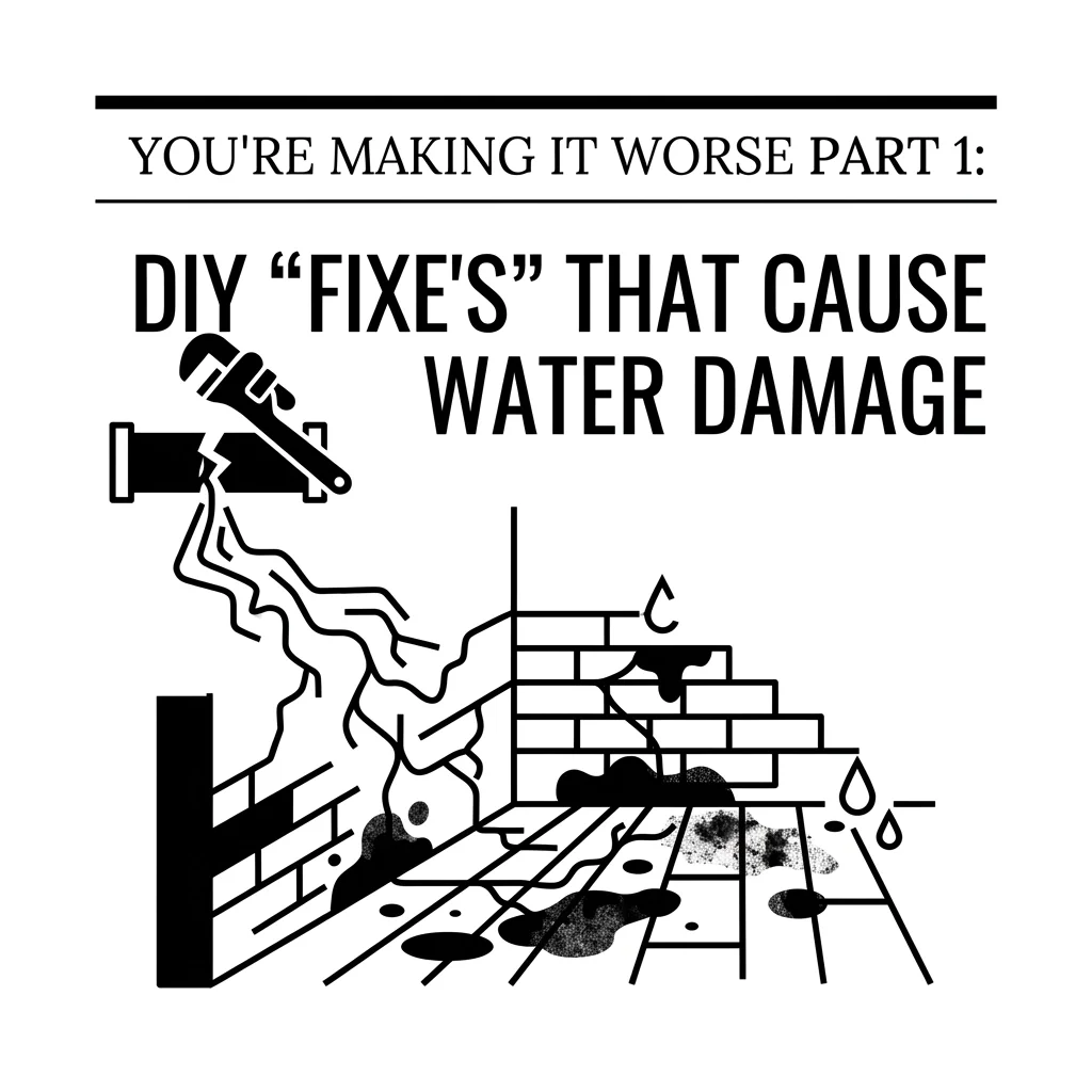 You're Making It Worse Part 1: DIY “Fixes” That Cause Water Damage