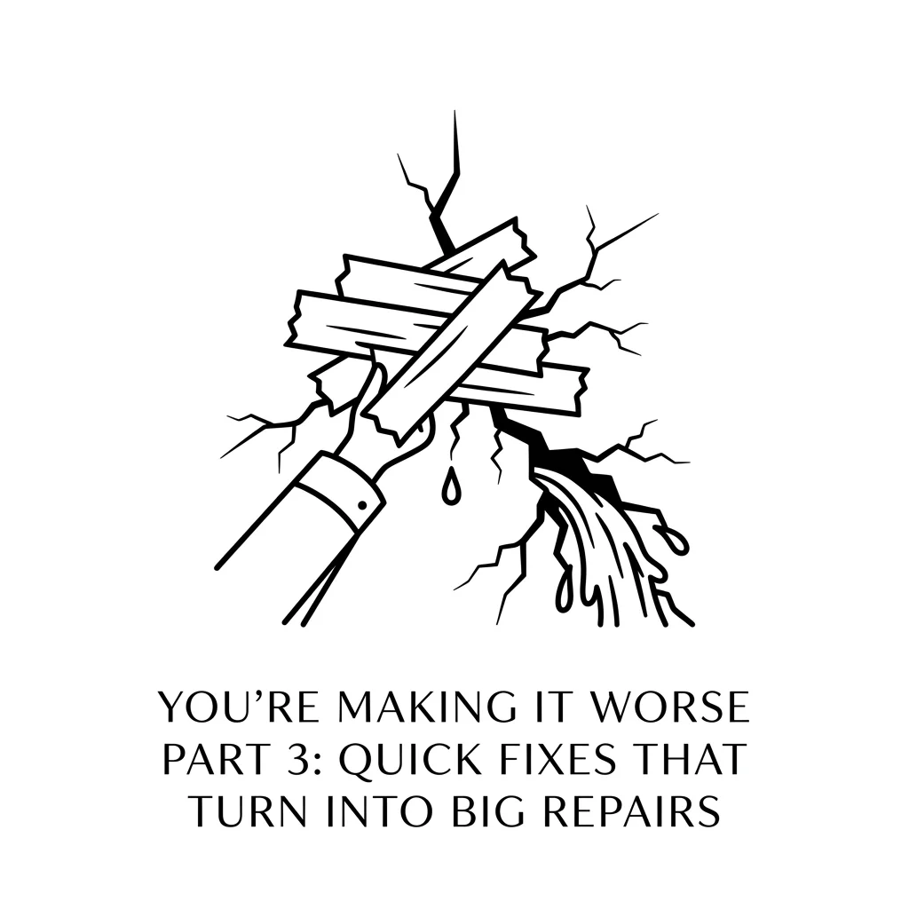 You're Making It Worse Part 3: Quick Fixes That Turn Into Big Repairs