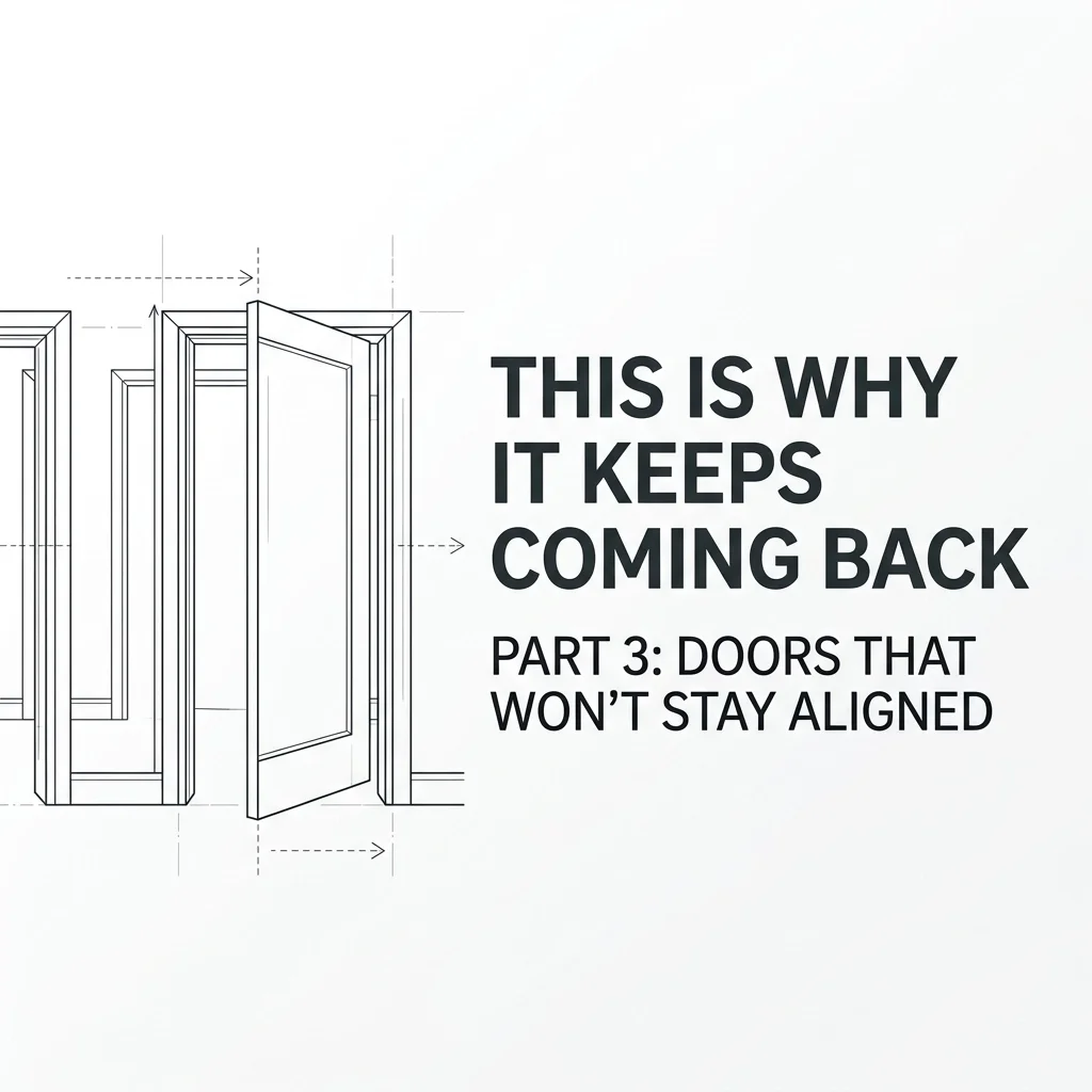 This Is Why It Keeps Coming Back Part 3: Doors That Won’t Stay Aligned