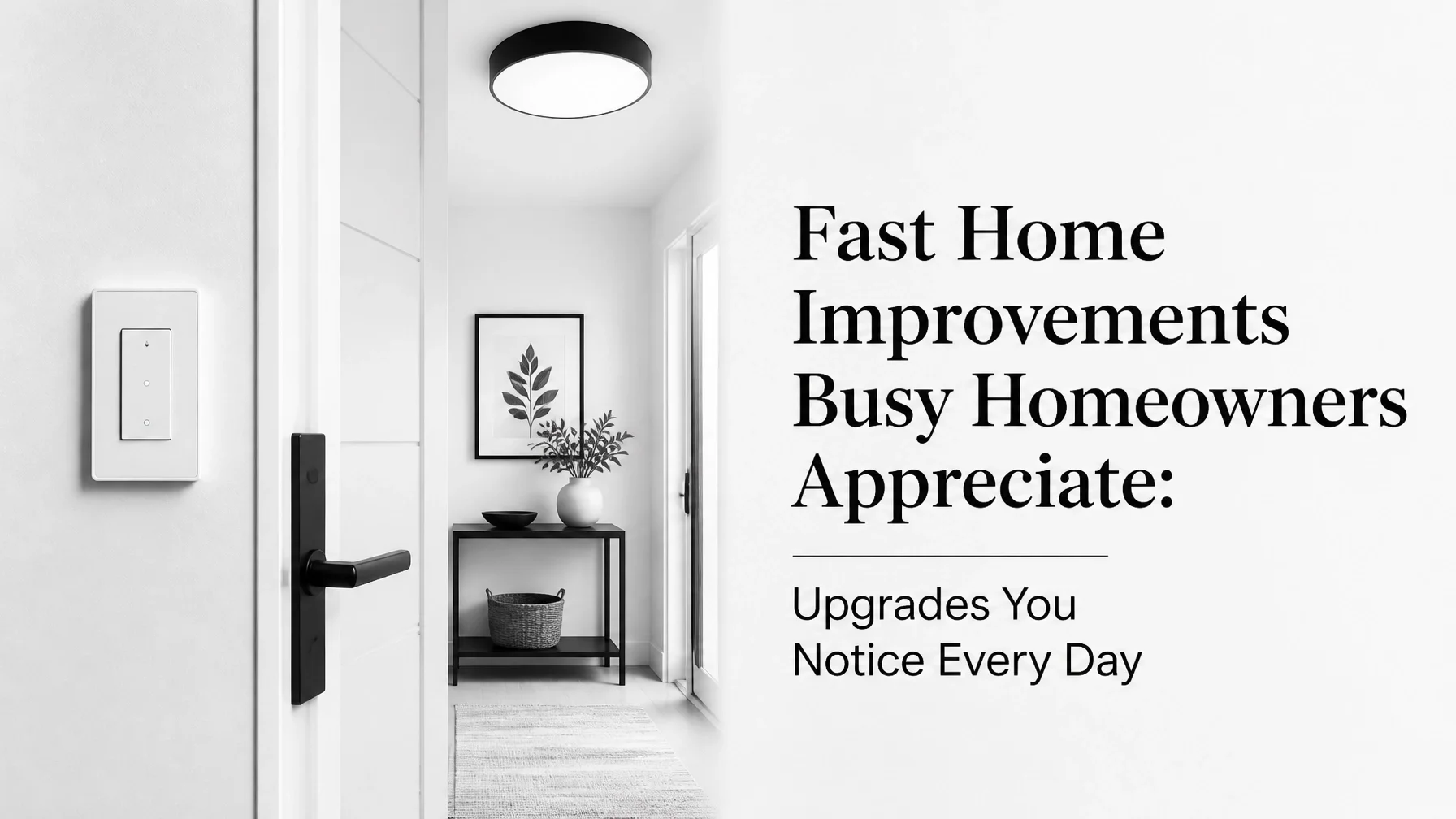 Fast Home Improvements Busy Homeowners Appreciate: Upgrades You Notice Every Day