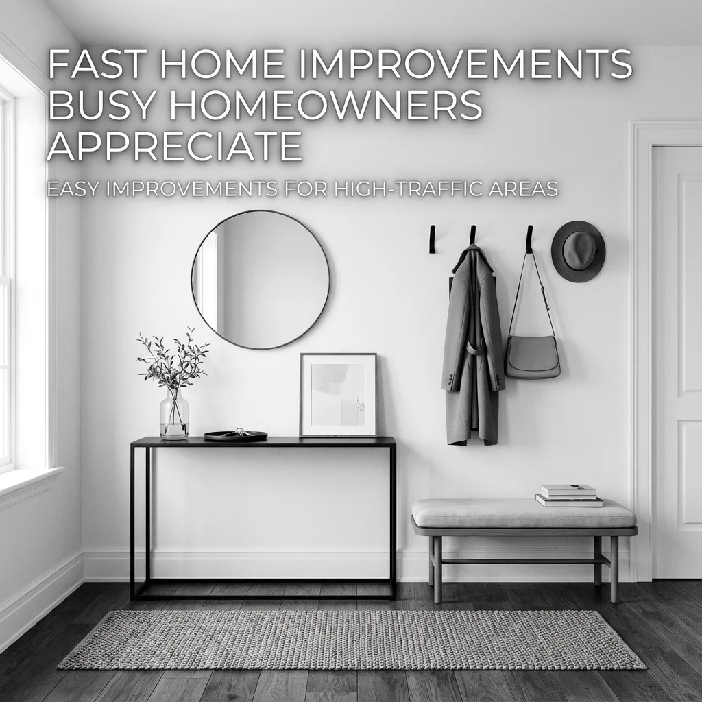 Fast Home Improvements Busy Homeowners Appreciate: Easy Improvements for High-Traffic Areas