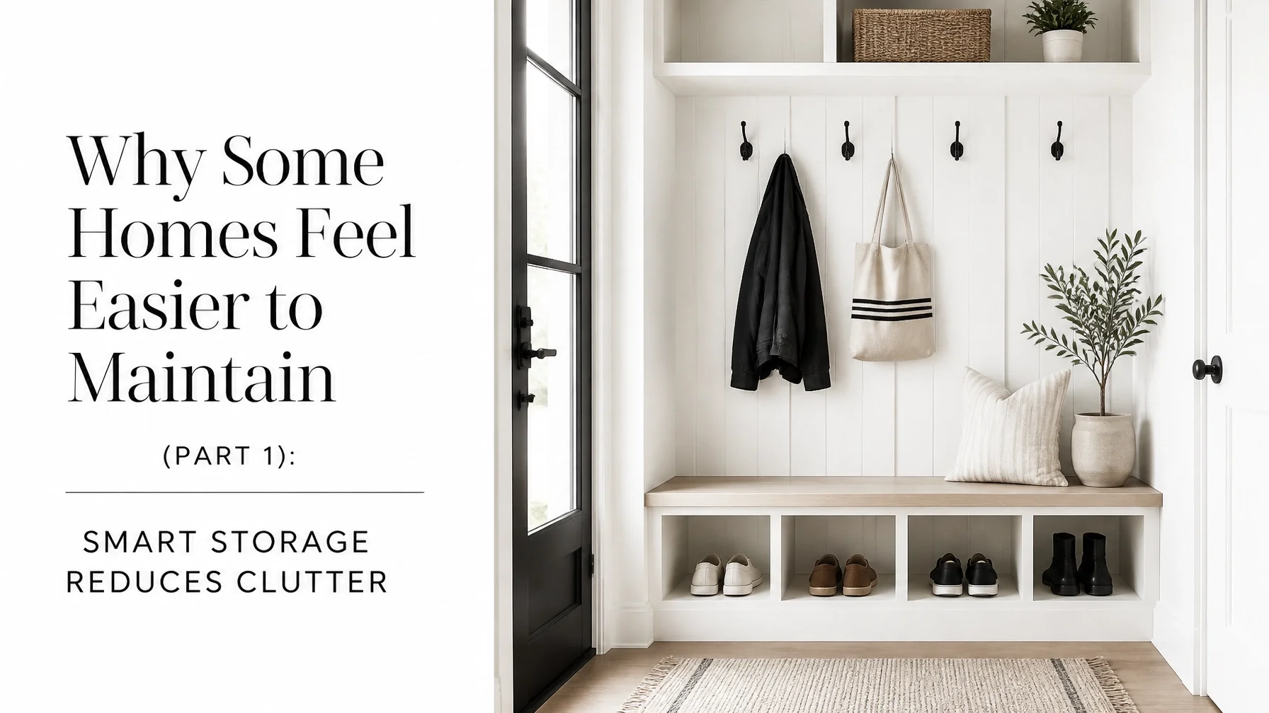 Why Some Homes Feel Easier to Maintain (Part 1): Smart Storage Reduces Clutter