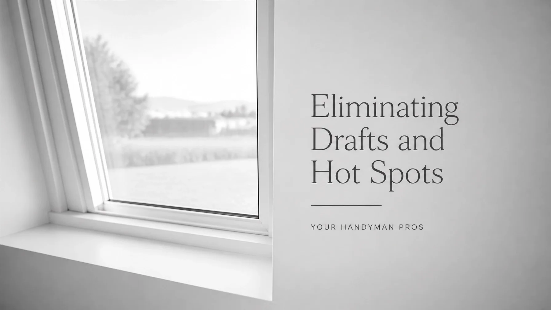 Easy Ways to Make Your Home Feel More Comfortable - Part 1: Eliminating Drafts and Hot Spots