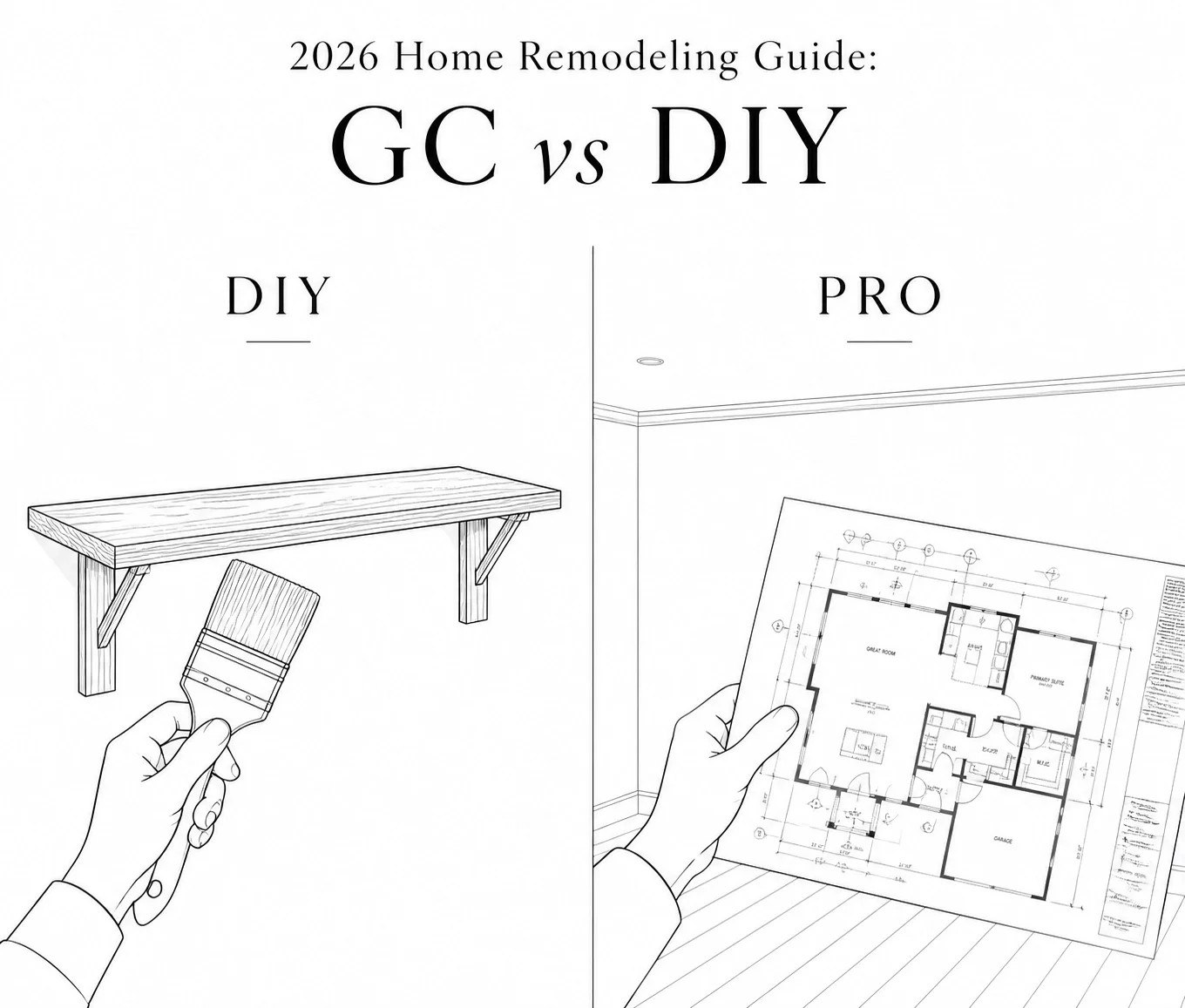 2026 Home Remodeling: The Complete Guide – Part 6: Working with a GC vs DIY : How to Cross the Finish Line Without Losing Your Mind