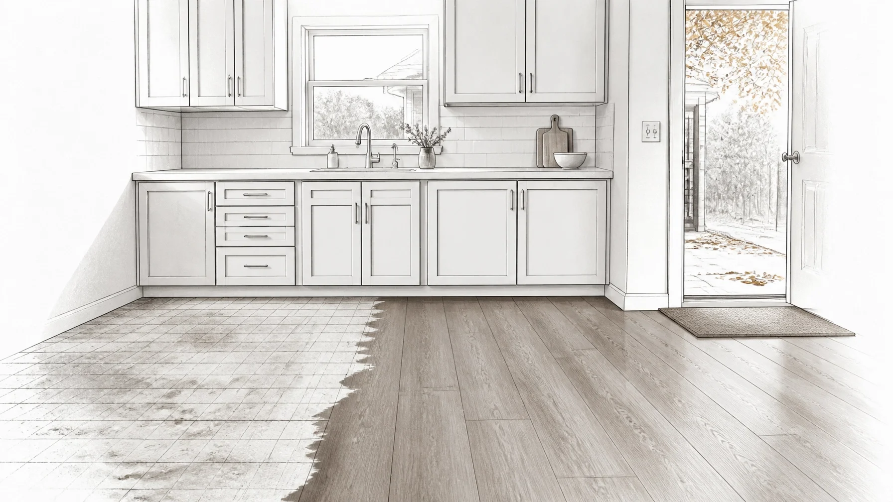 Flooring – Part 1: Kitchen Flooring : Replace, Refinish, or Just Clean This Fall?