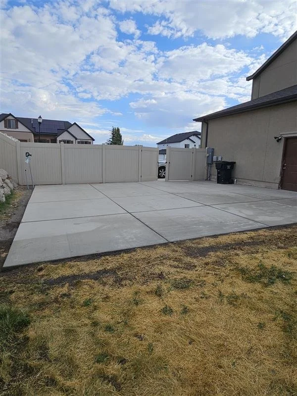 After photo of new concrete R.V. Pad, by Your Handyman Pros.