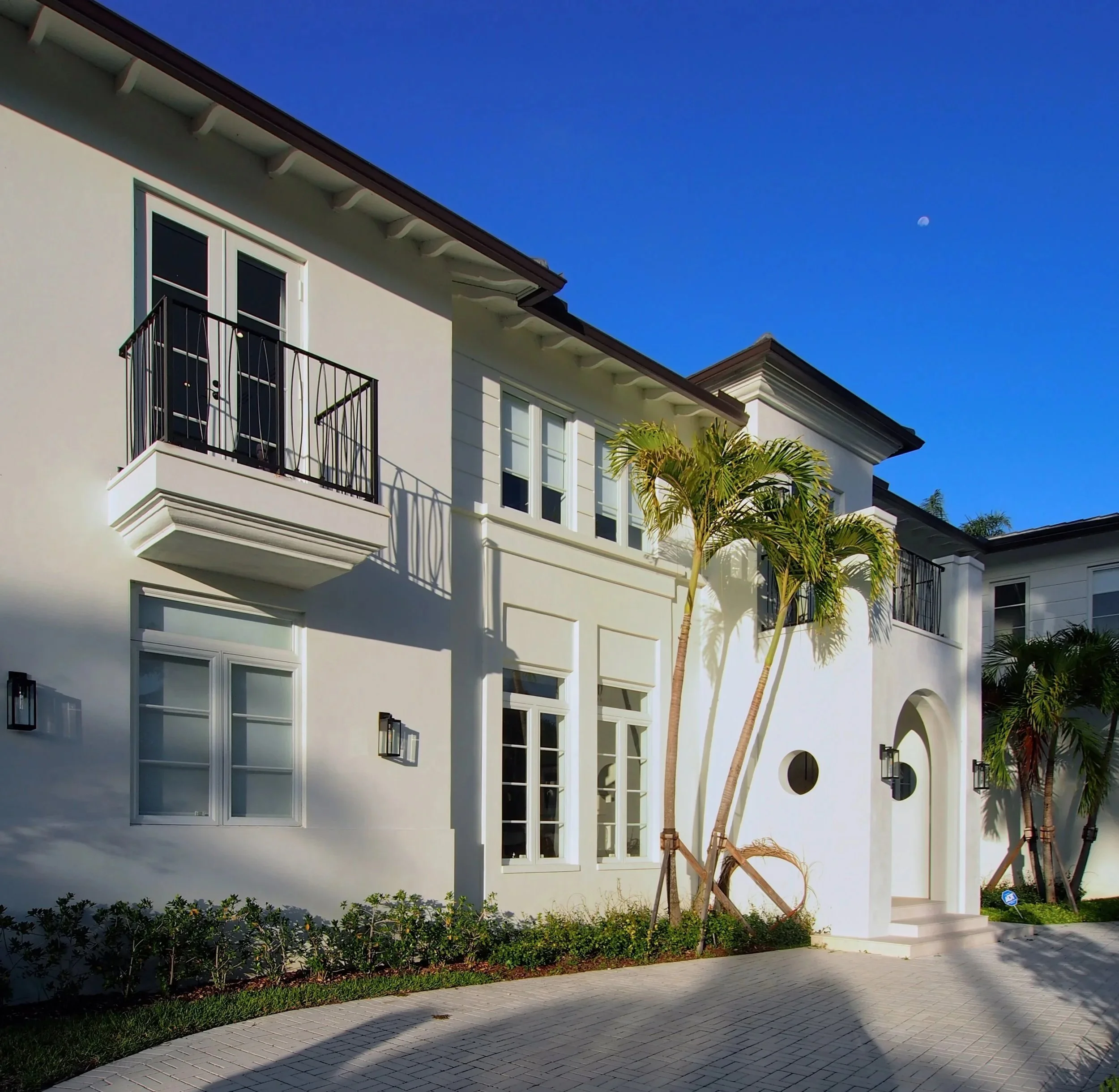 New custom luxury home elegant facade