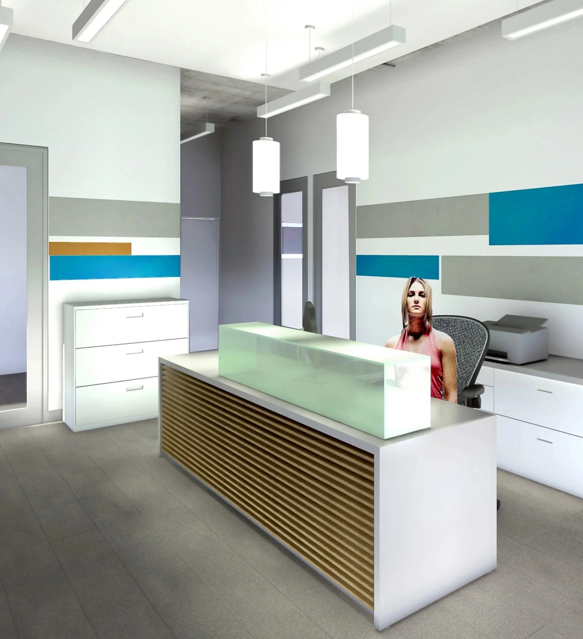 Custom reception desk design