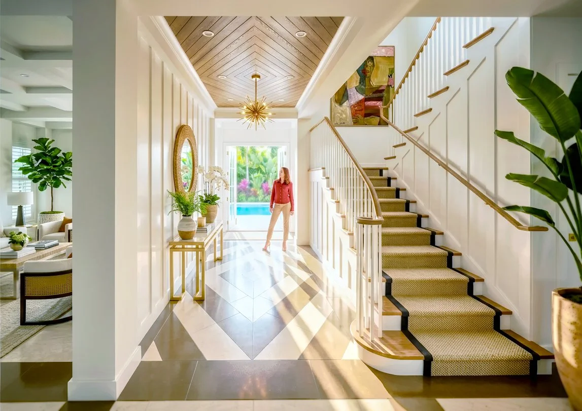Entry foyer and stair