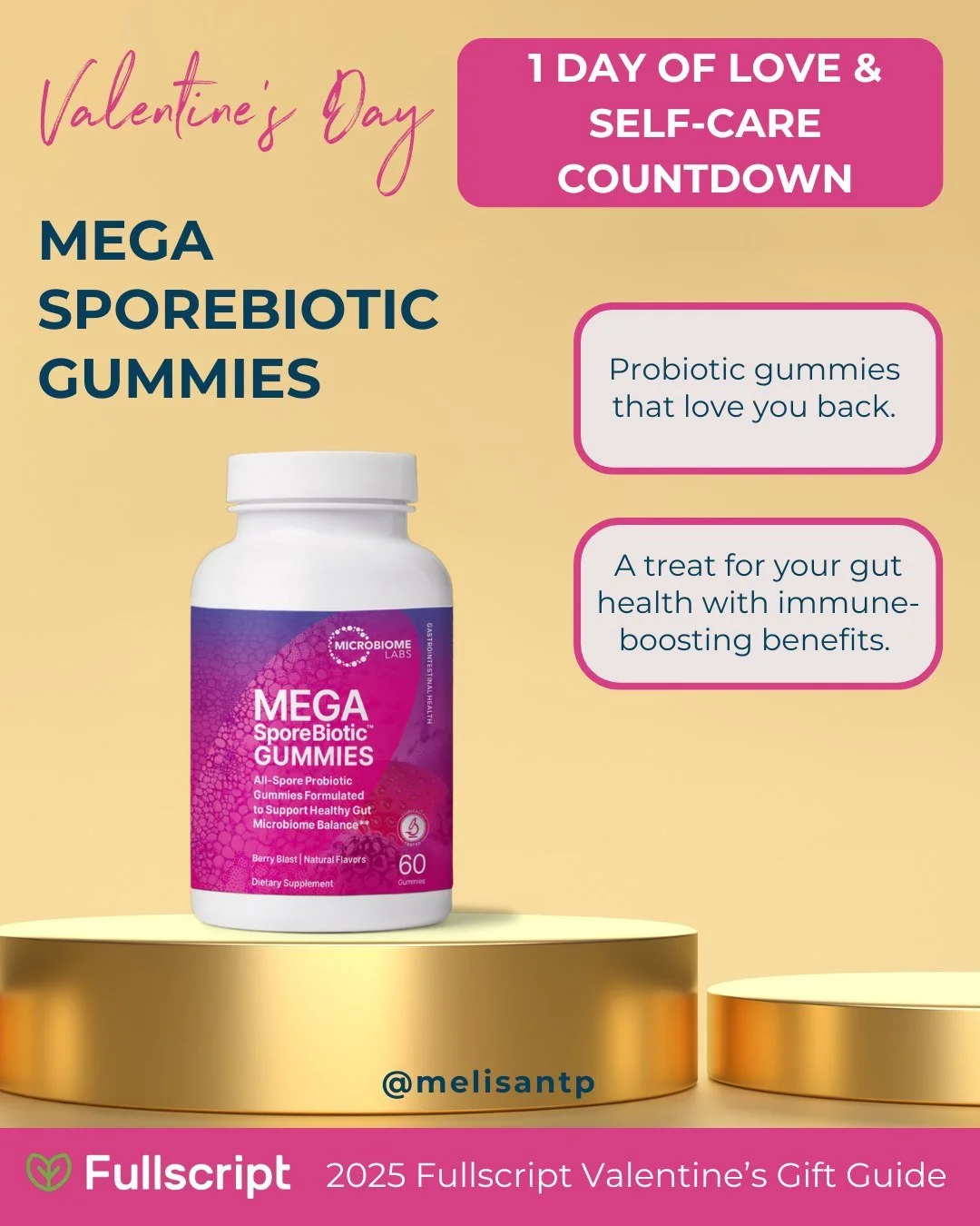 ❤️ 1 Day Until Valentine&rsquo;s Day! The Sweetest Treat for Your Gut! 🍬

Valentine&rsquo;s Day is all about love&hellip; so why not show some love to your gut too? 💕

✨ Meet MegaSporeBiotic&trade; Gummies&mdash;the delicious probiotic treat that l