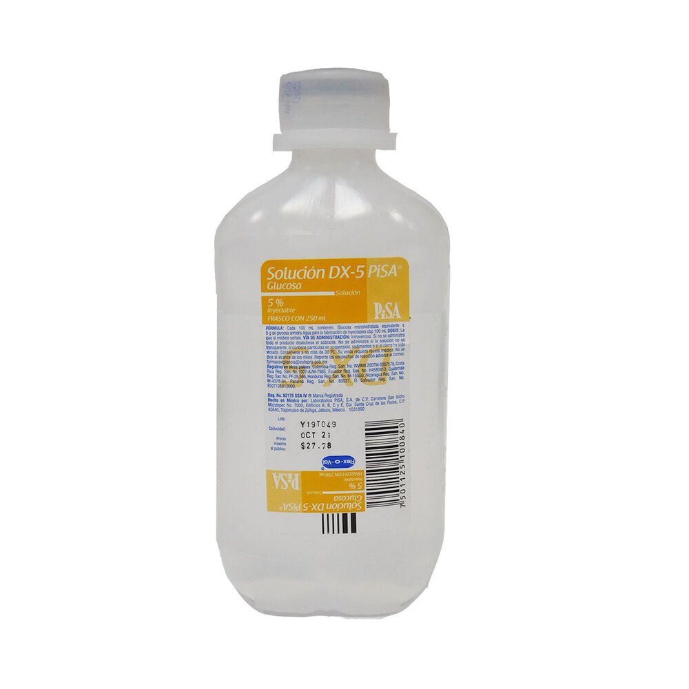 SOL GLUCOSA AL 5 % INY 500 ML PLAST