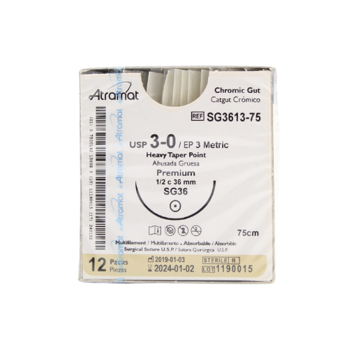 CATGUT SIMPLE 3/0 36MM 75CM SG3623 C/12