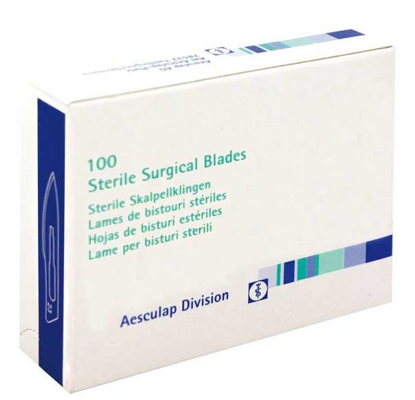 HOJA BISTURI ESTERIL No.23 C/100 (AZUL)
