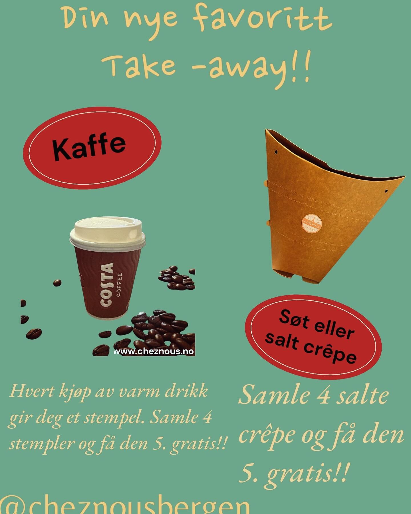 Kom og nyt!!

#takeaway #student #cheznous #pause #costa #rabatt