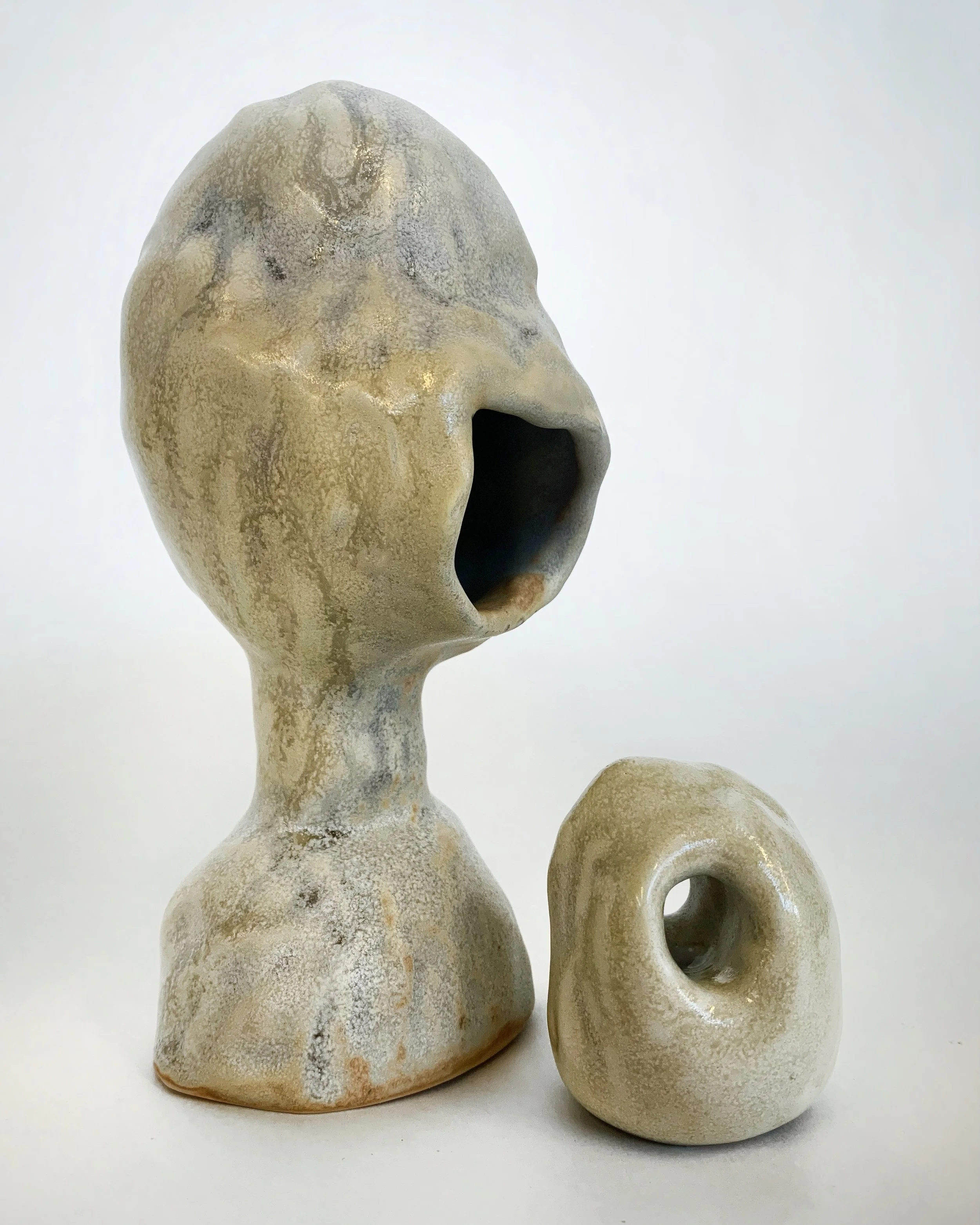 Asking for Flowers; 2023; soda fired porcelain 
3" x 4" x 6"