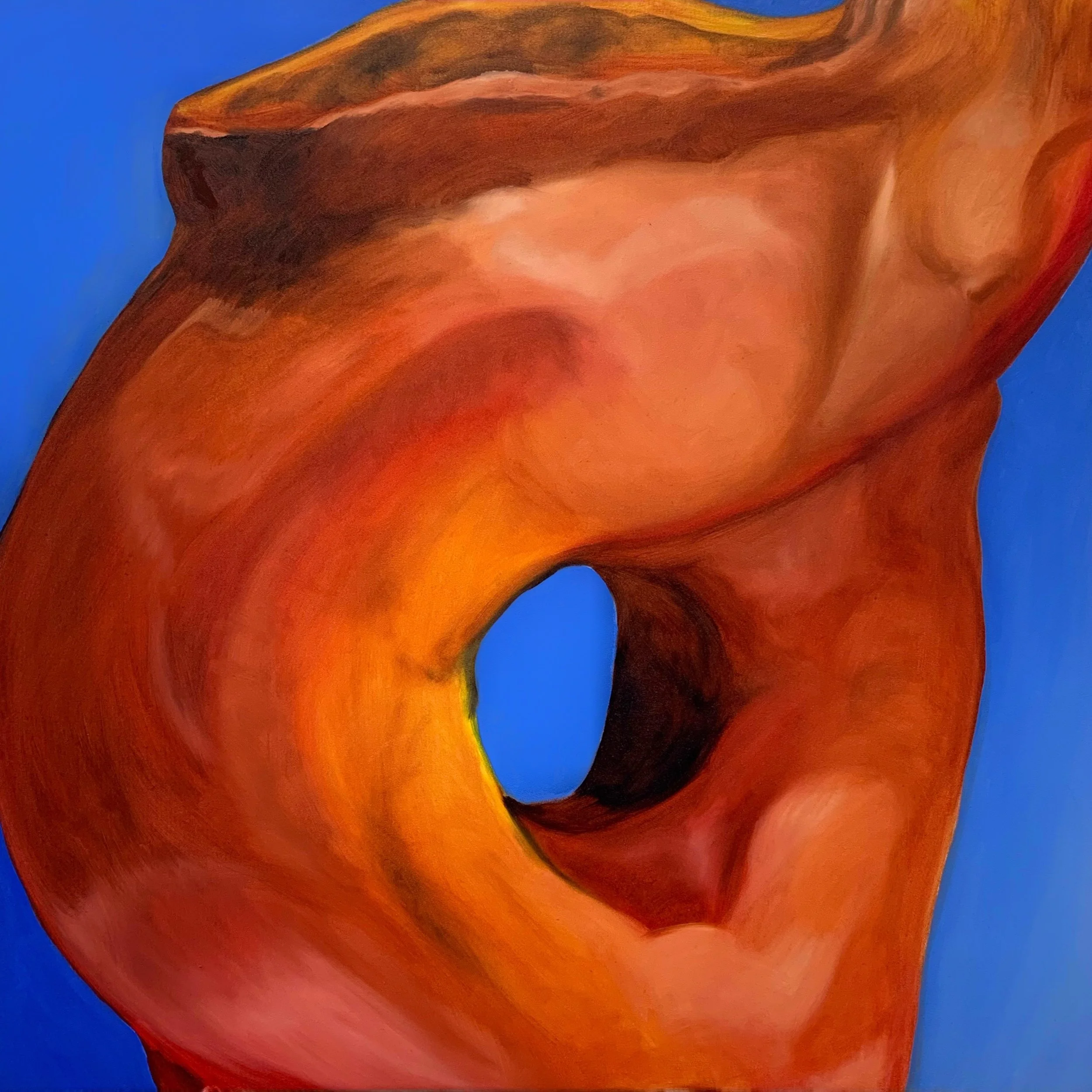 Good Side no. 1 - Heart; 2024; oil on panel  
24" x 24"