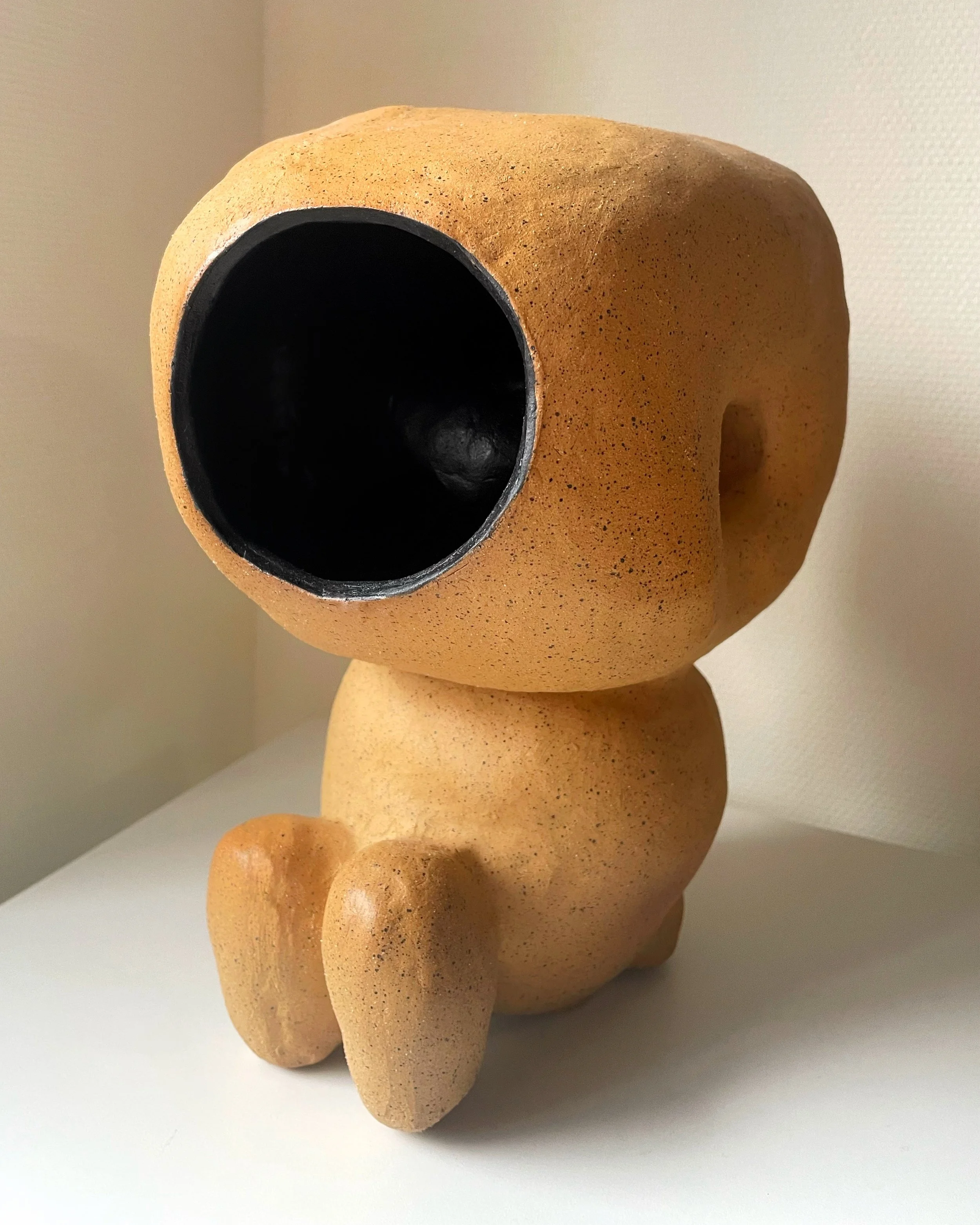 Little Guy 01; 2026; ceramic stoneware, underglaze  
6” x 8” x 10"