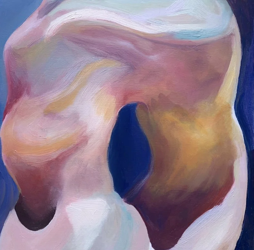 Filtration no. 2 - Second Body Form; 2023; oil on panel  
10" x 10"