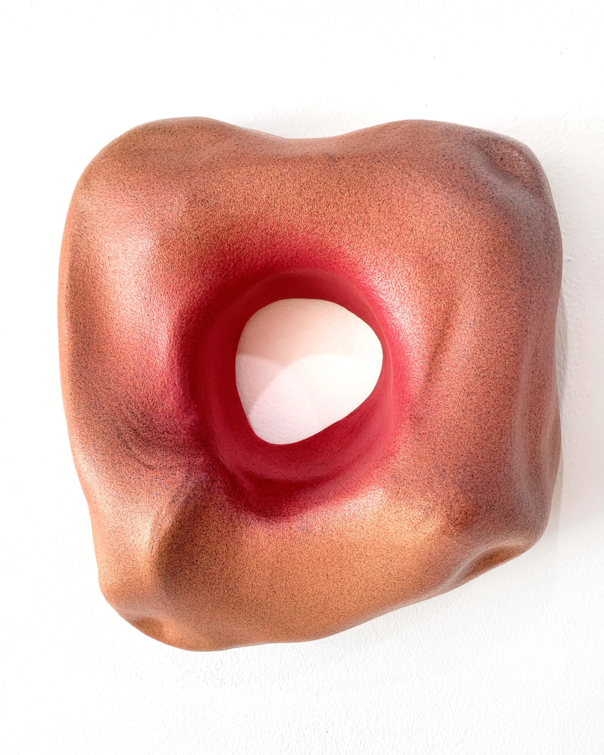 Wall Flesh no. 4; 2024; ceramic stoneware, glaze   
10" x 11"