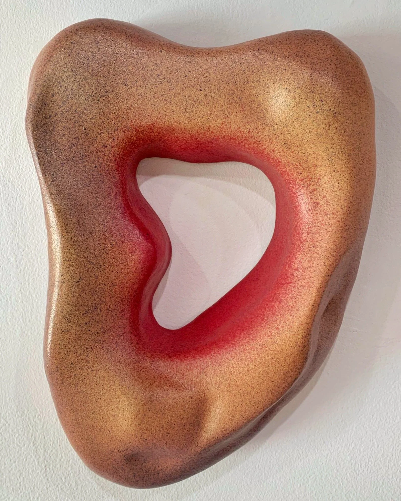 Tired; 2024; ceramic stoneware, glaze   
11.5" x 16"