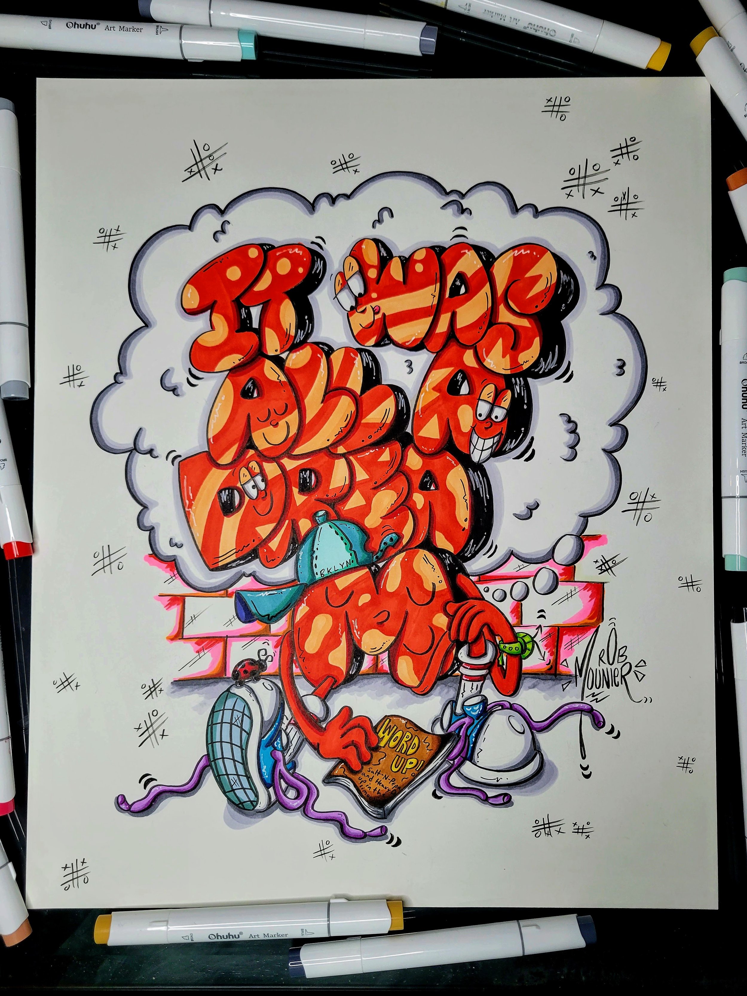 "It Was All A Dream" Original Drawing