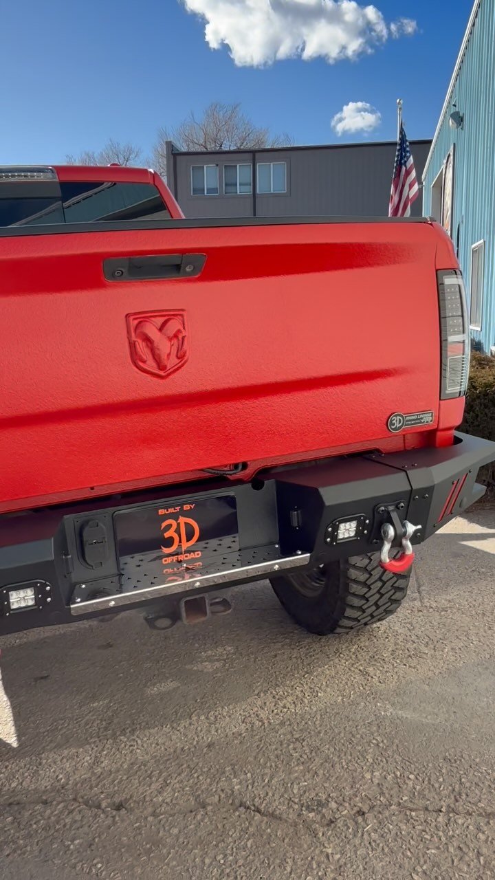 This RAM went through quite the transformation! The truck was white when the customer brought it in and we rhino lined the entire truck red 🔥 we also added some accessories to the truck and the black paired with the red @rhinolinings turned out amaz