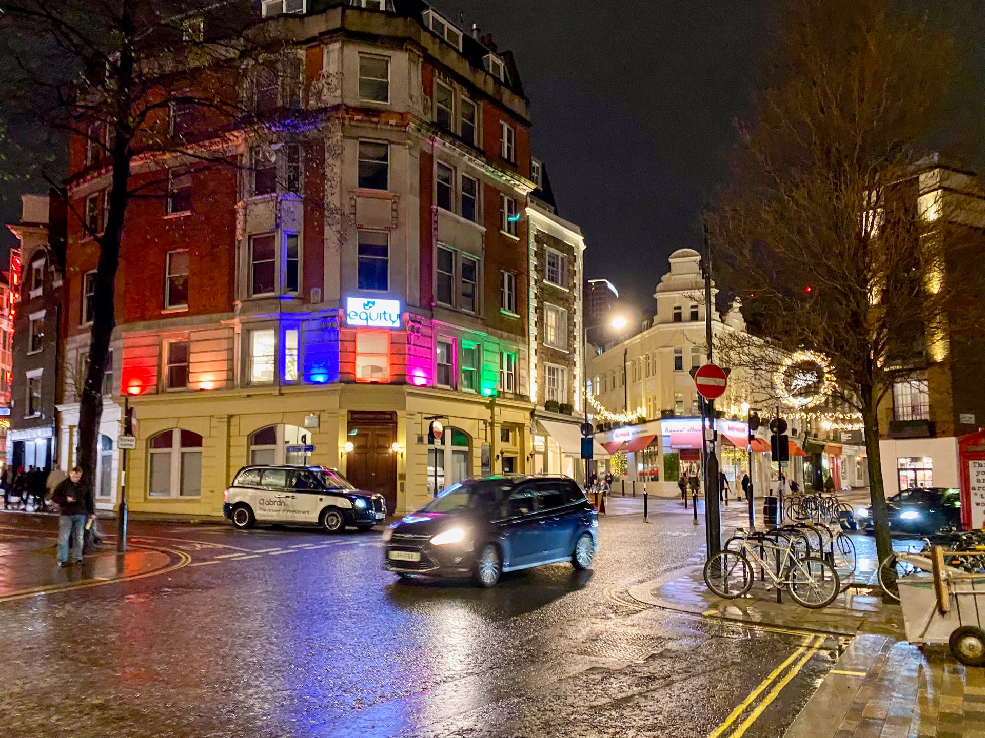 Theaters on the West End near Leicester Square.