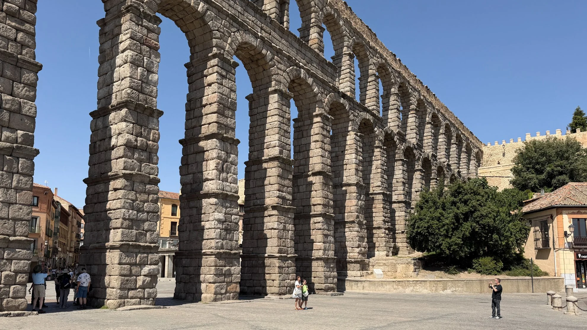A Roman aqueduct in Segovia.