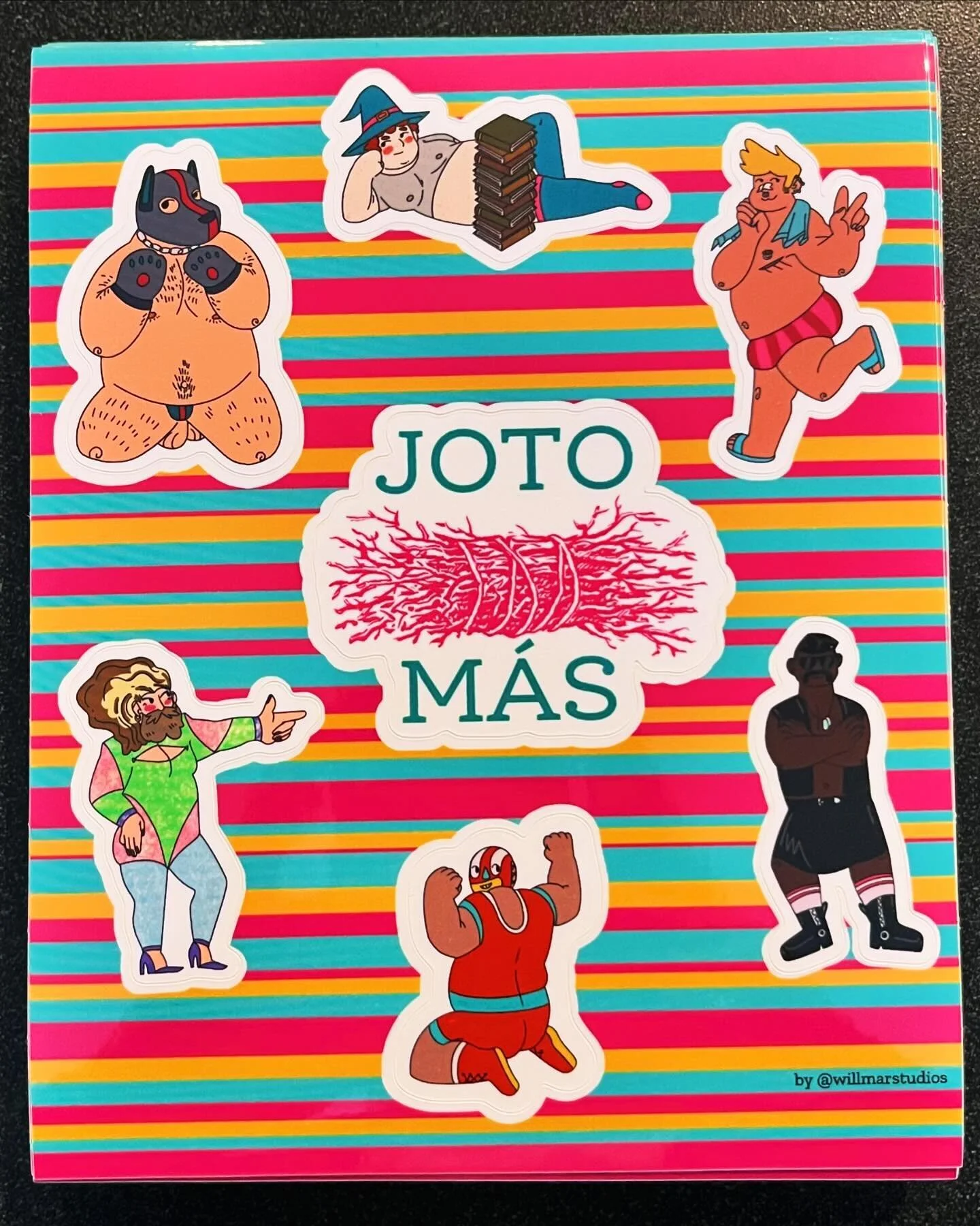 Going forward, each order will come with a sheet of stickers I commissioned!

Get some for yourself (while supplies last) at jotomas.com 

#diy #gay #totebag #queer #sewing #bears #plants #barbiecore #leather #bdsmcommunity