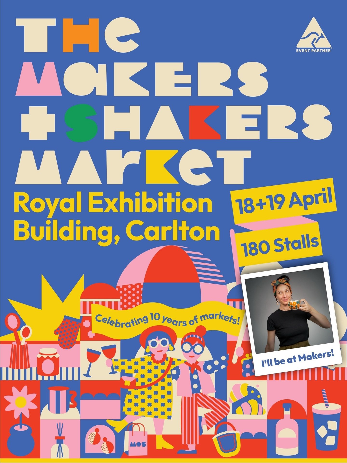 It&rsquo;s happening!! 
On the 18 + 19 April, I will at the Royal Exhibition Building for @themakersandshakers 💫

I am so excited to be part of this awesome line up! Come visit 185 Australian makers, enjoy delicious food, drinks and music while brow