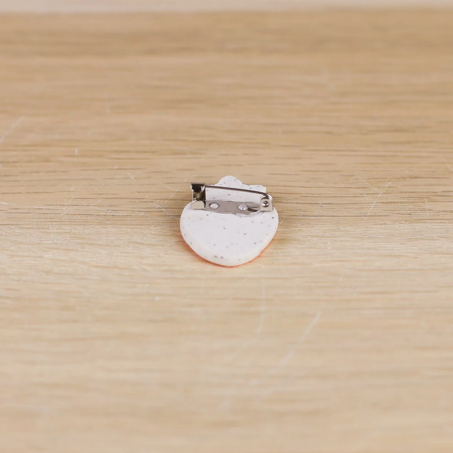 Handmade ceramic red strawberry brooch by hellomae