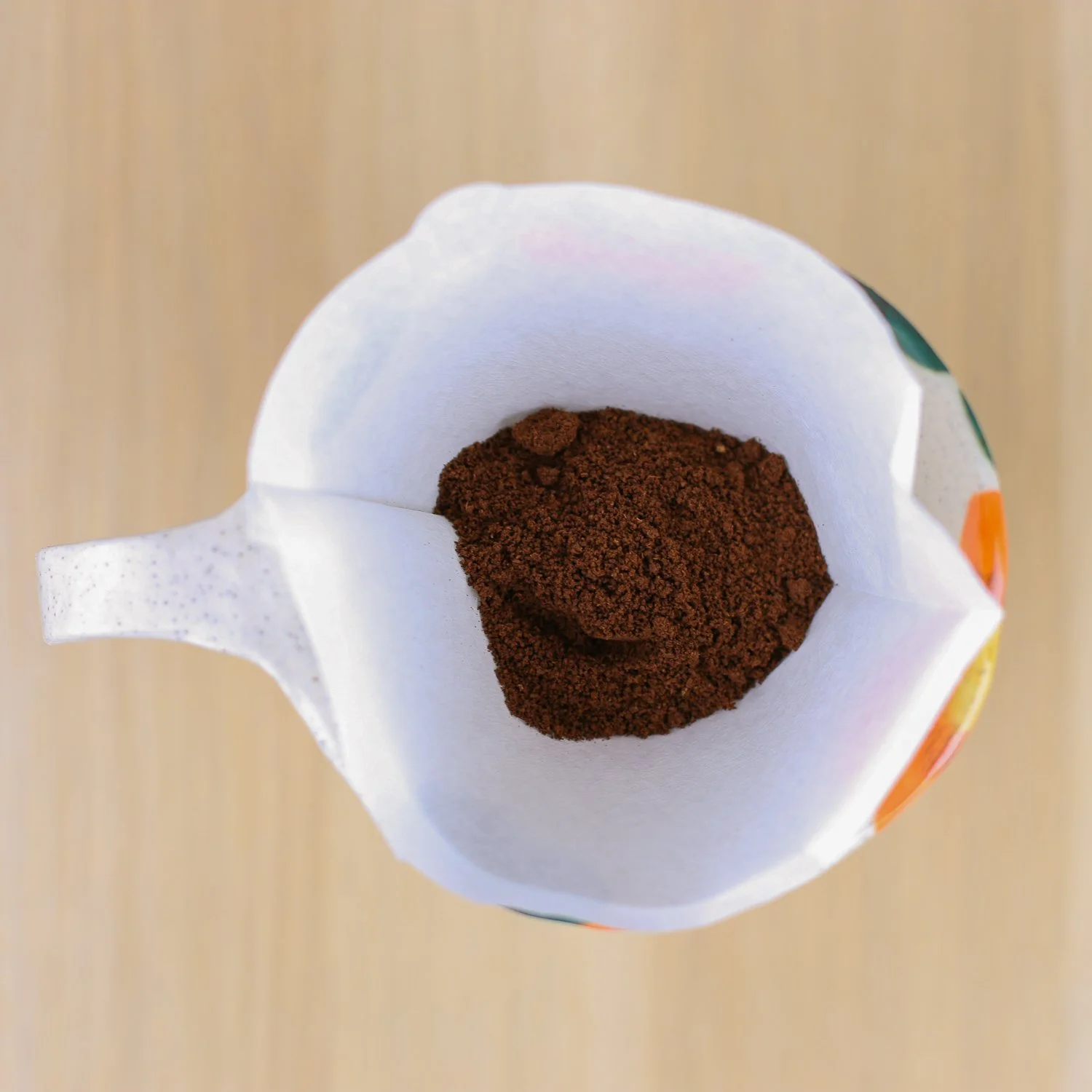 Handmade ceramic coffee dripper with poppies daisies and sweet pea flowers, pour over coffee maker by hellomae