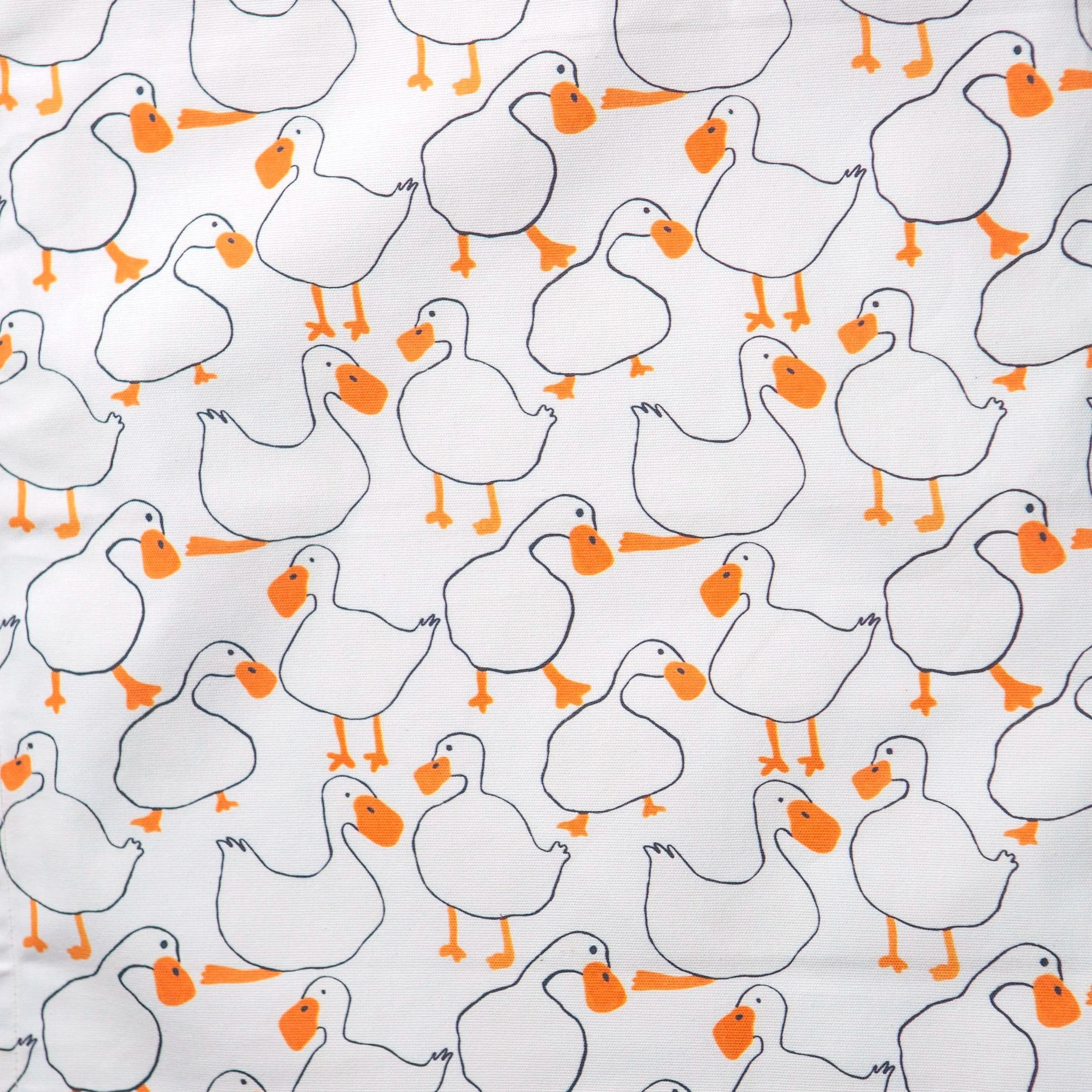 duck tea towel print close up