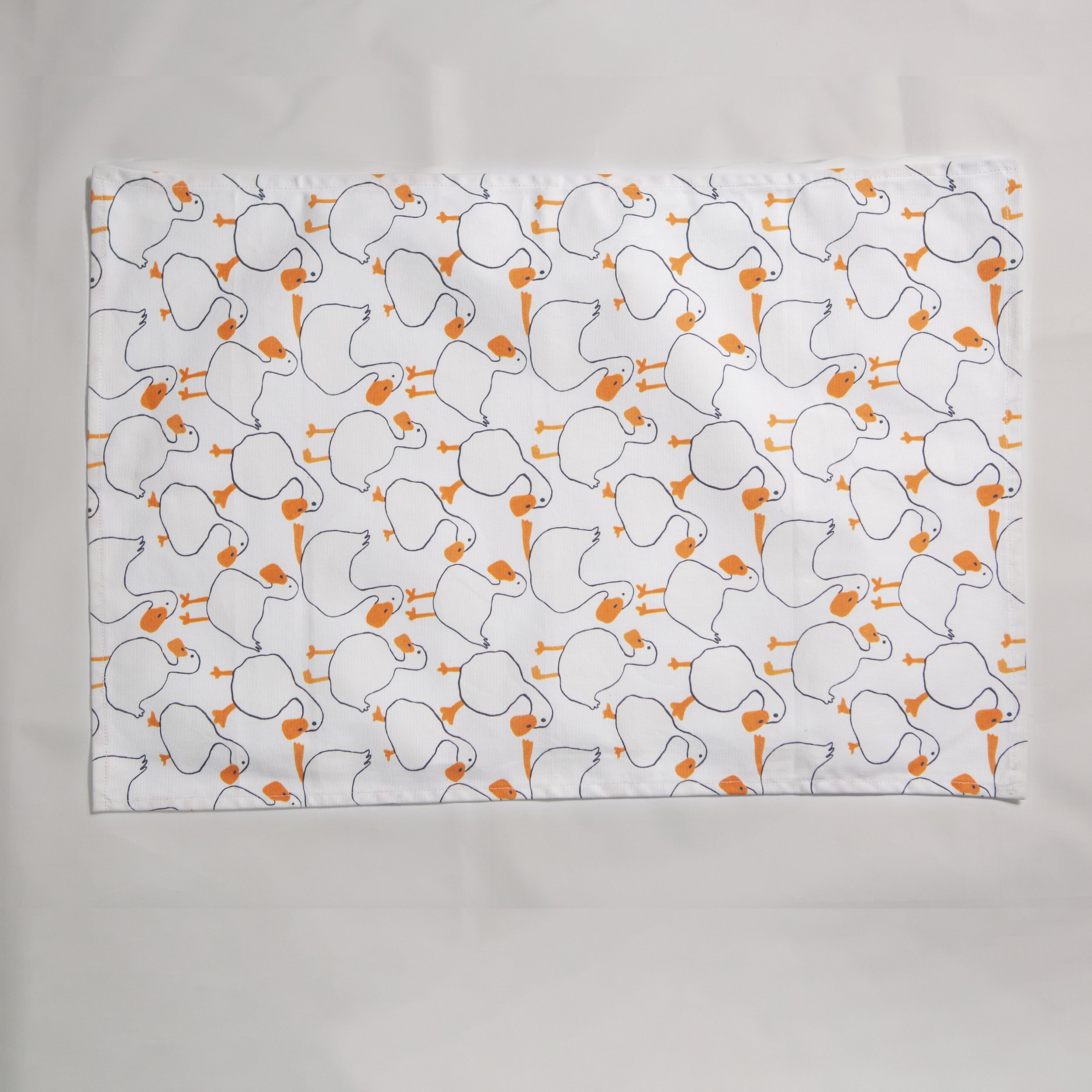 Cotton tea towel featuring a hand-drawn duck print by hellomaë. digitally printed and made in melbourne (Copy)