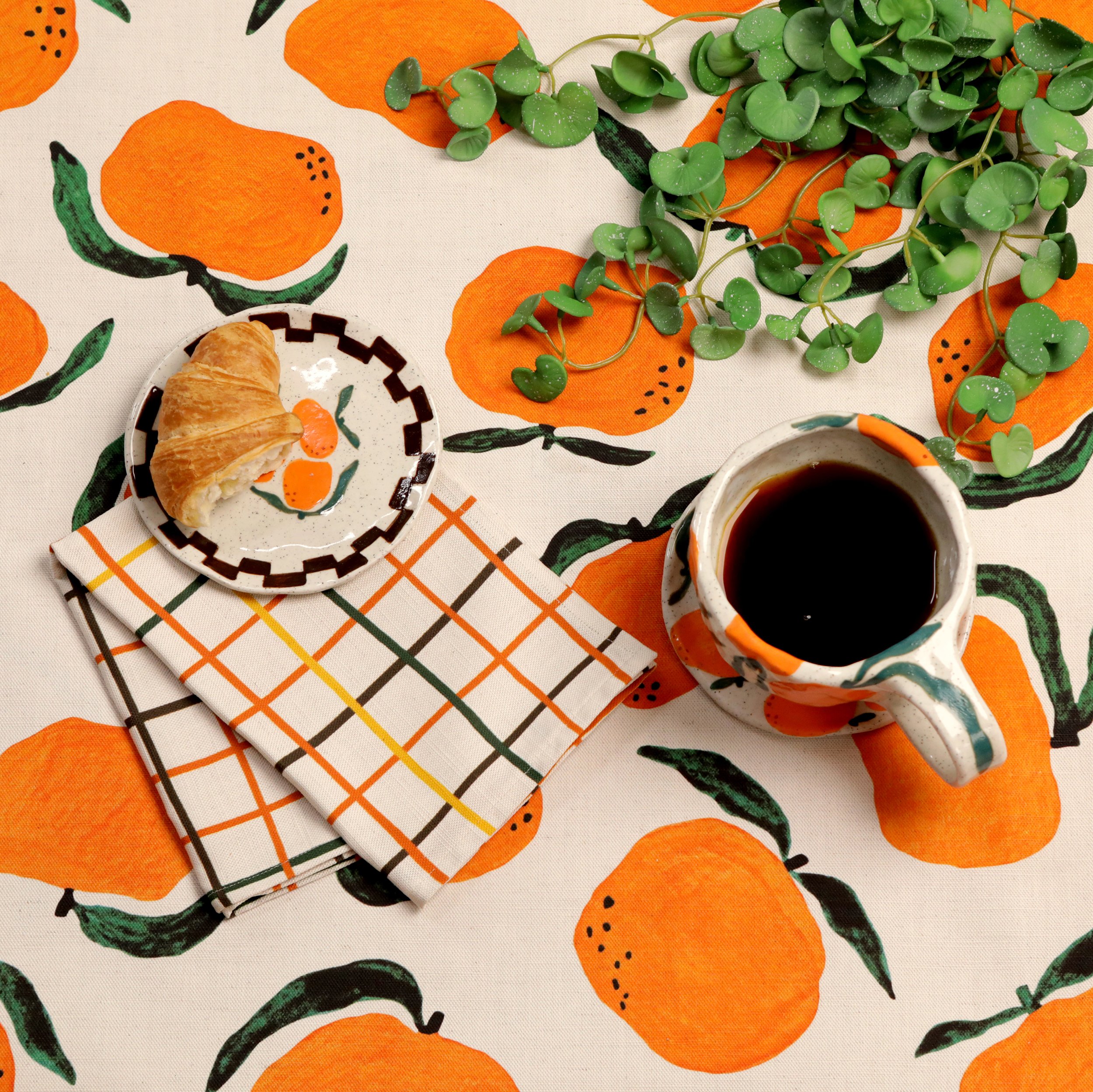 Mandarin table cloth