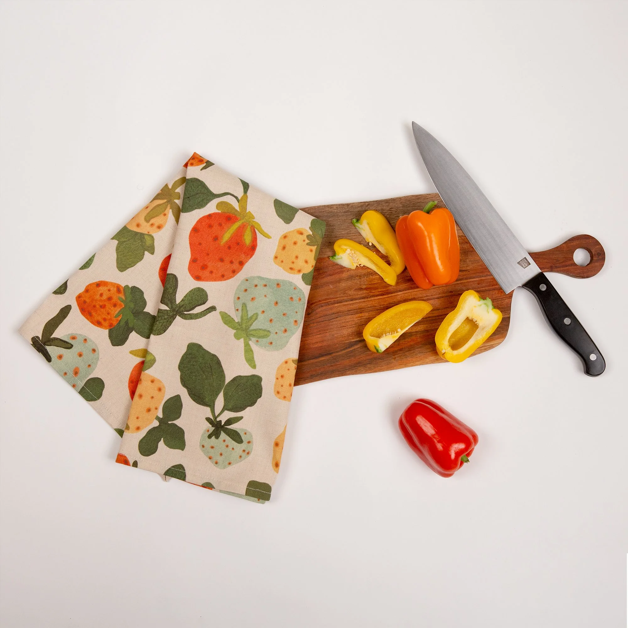 Strawberry Dream Tea Towel – Cotton/Linen Blend