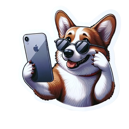 Corgi Selfie Sticker