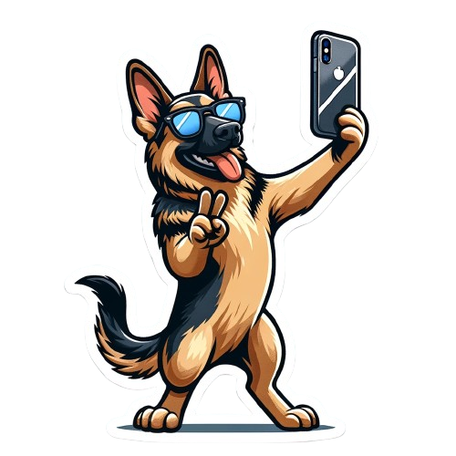 Cool Rocky with Selfie Sticker
