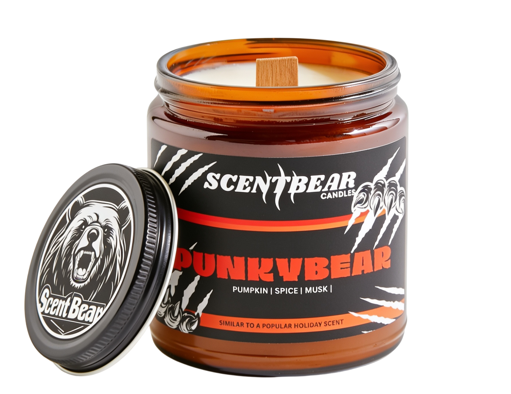 Punky Bear Candle