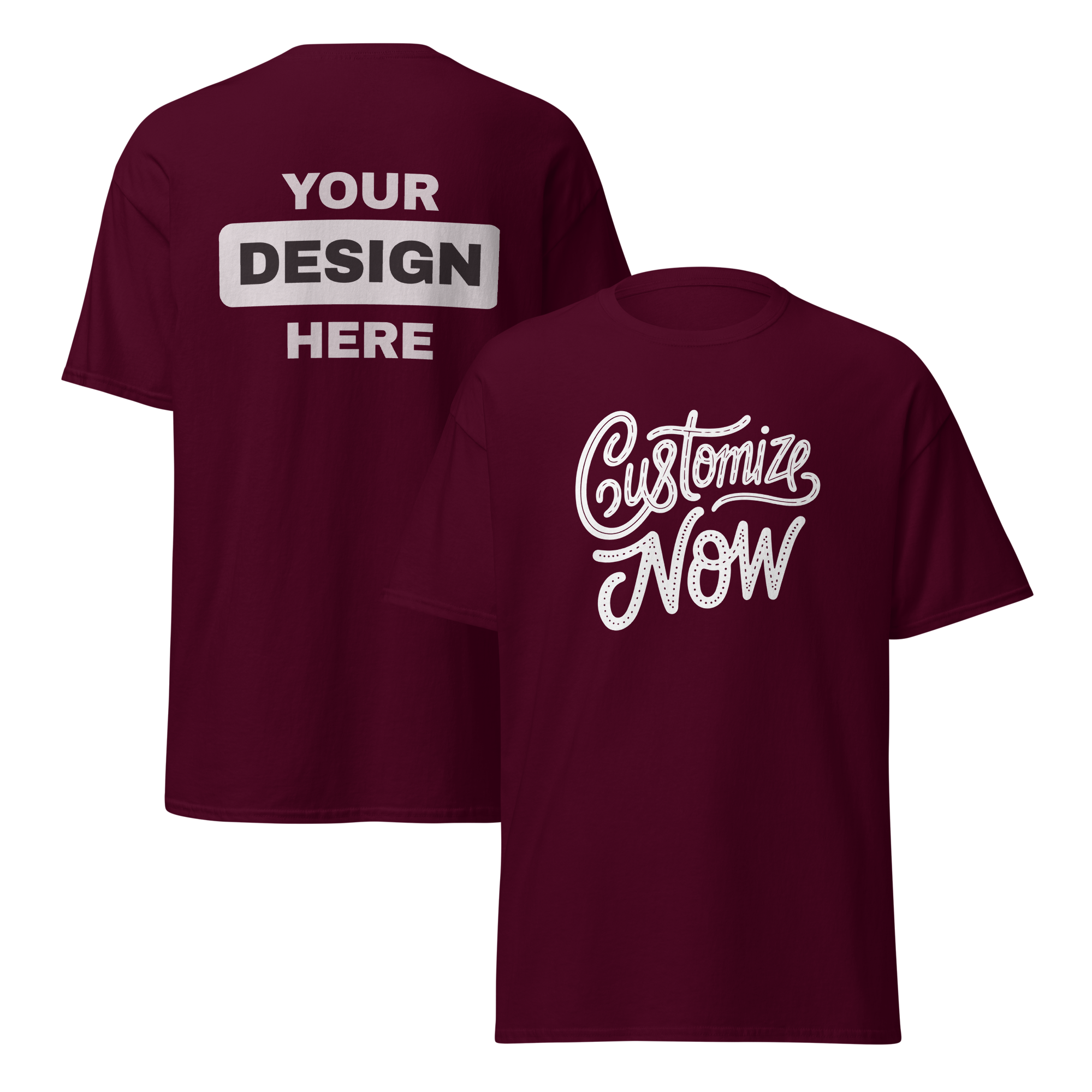 unisex-classic-tee-maroon-front-and-back-68d6073c18c04.png