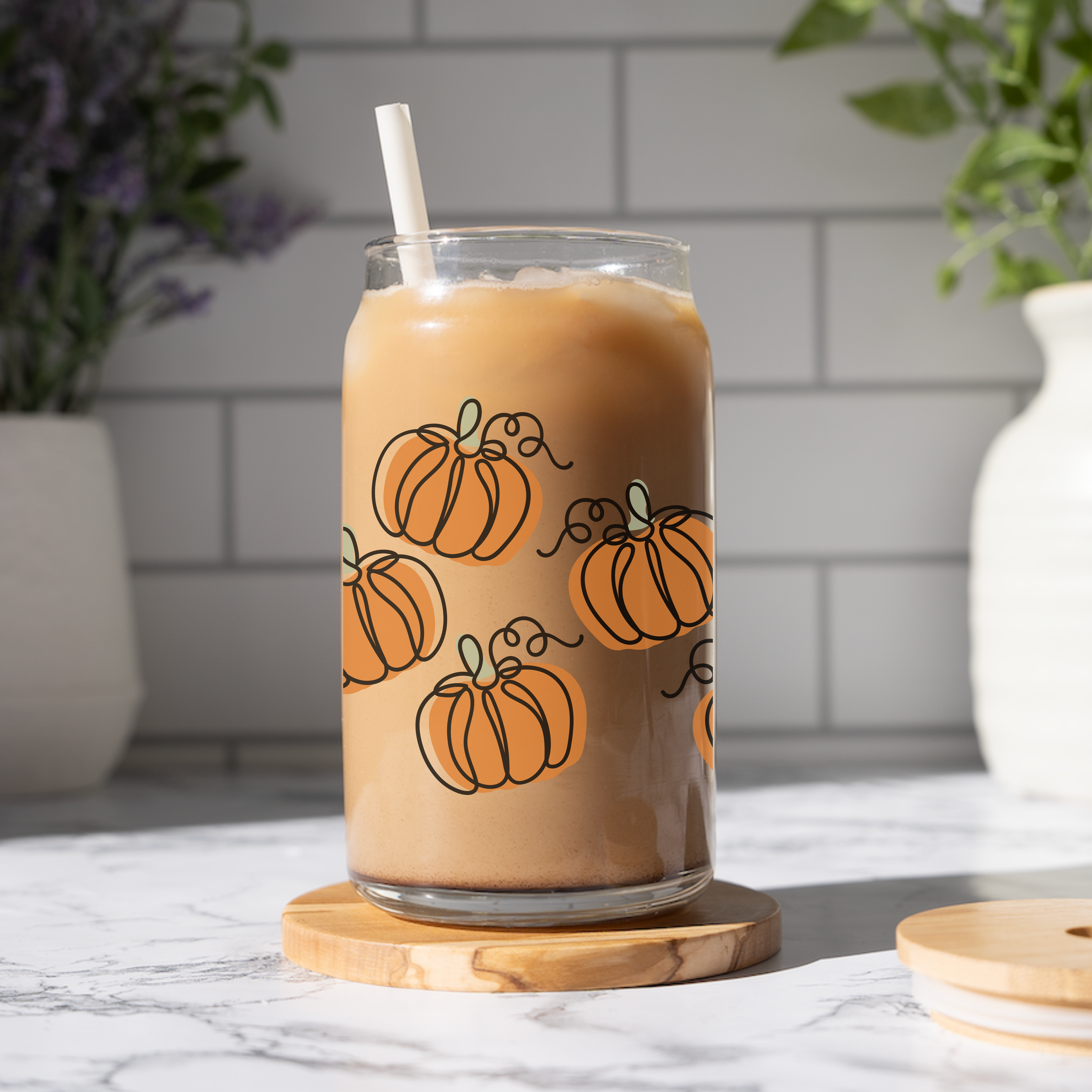 Pumpkin Glass Cup