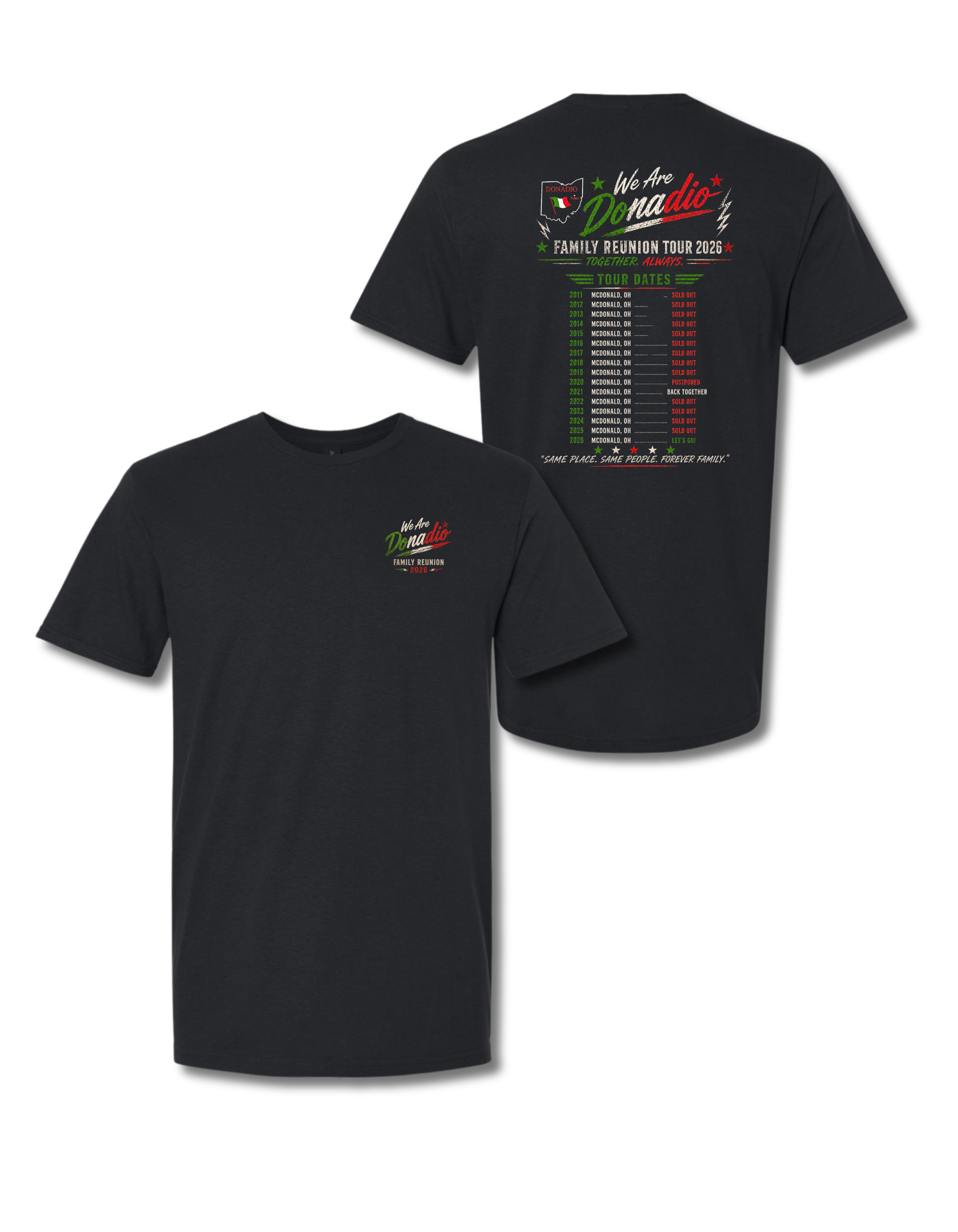 We Are Donadio Reunion Tour 2026 Tshirt