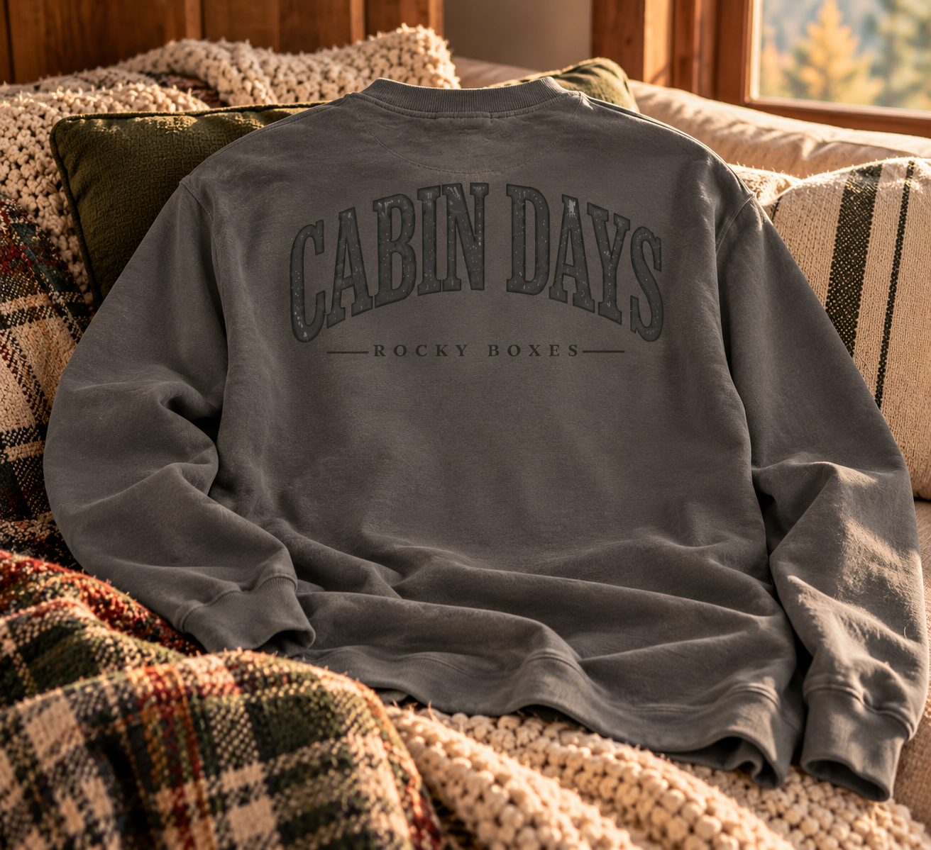 Cabin Days Gray Sweatshirt