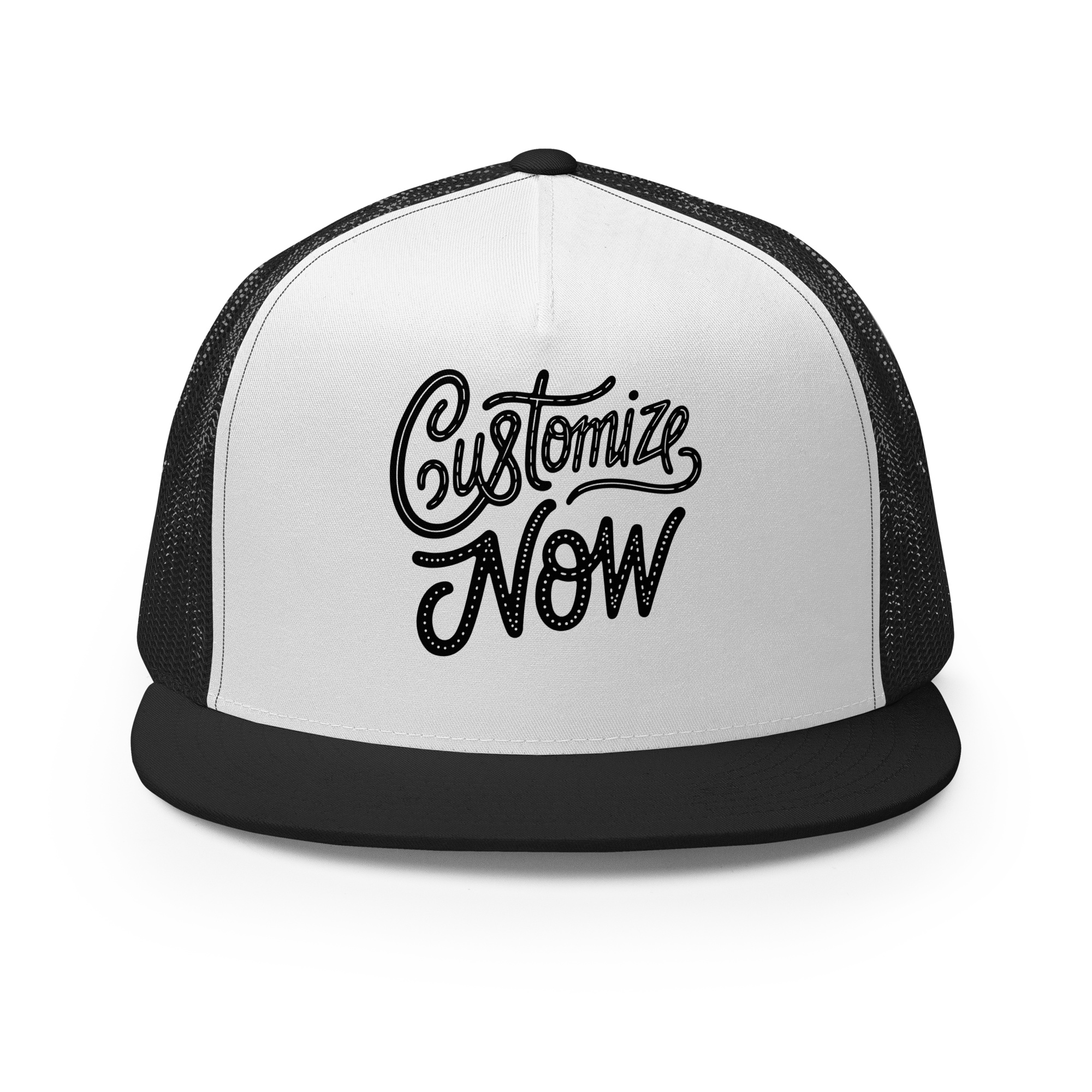 5-panel-trucker-cap-black-white-black-front-68e6da7f46e01.png