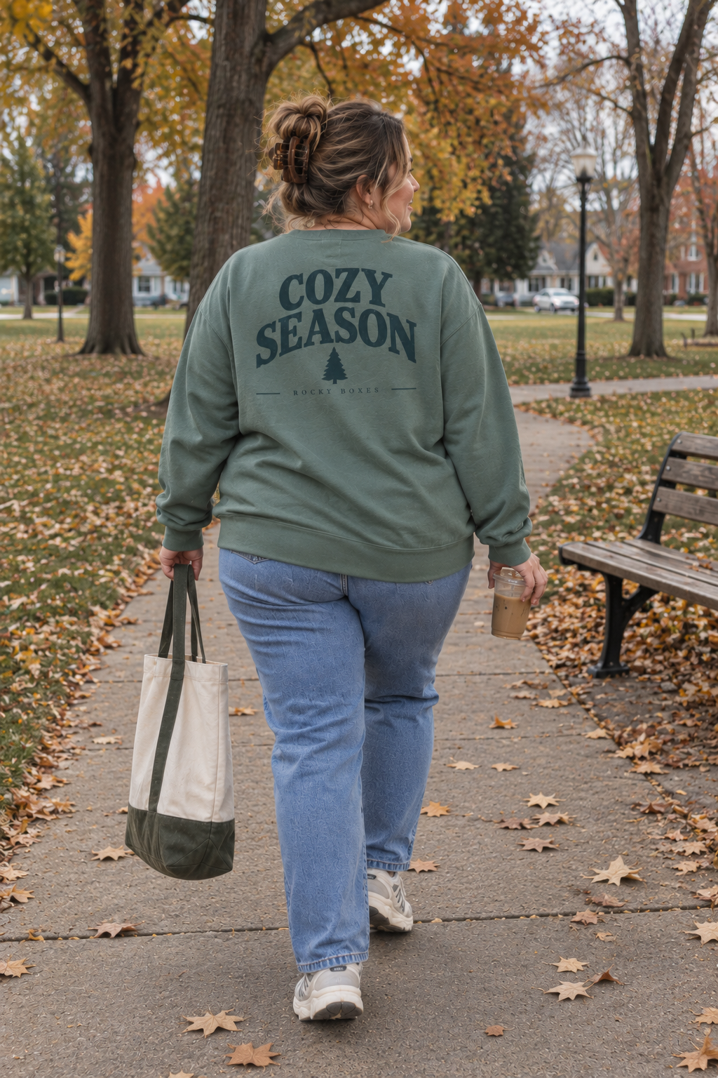 Cozy Season Green Sweatshirt