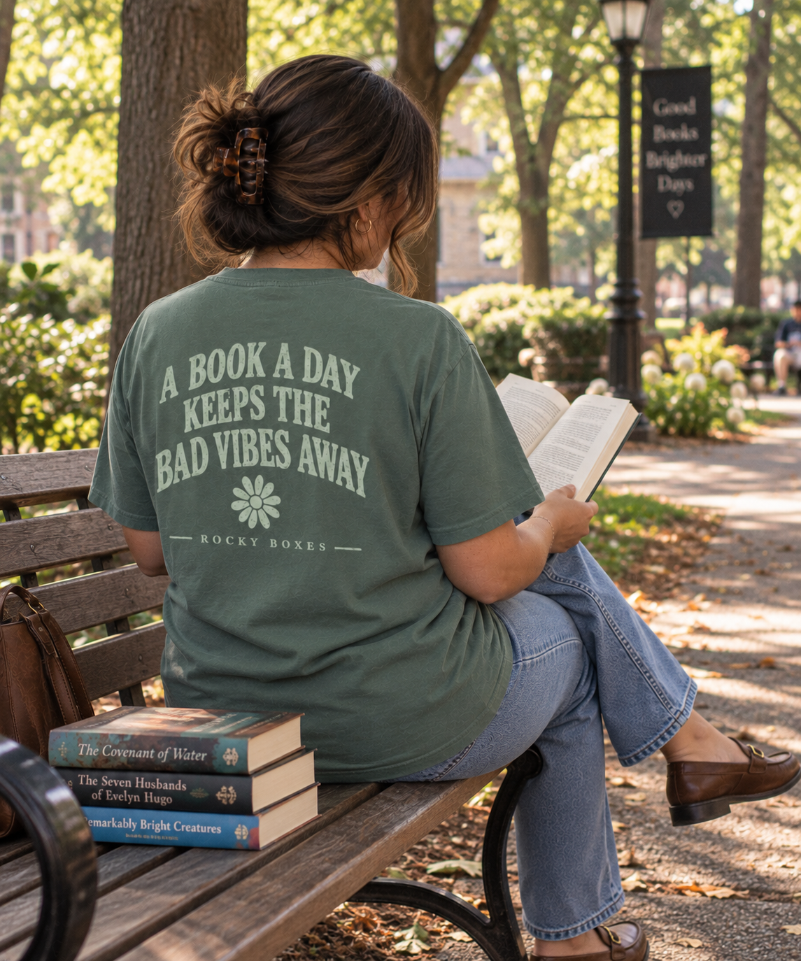 A Book a Day Keeps the Bad Vibes Away Tee