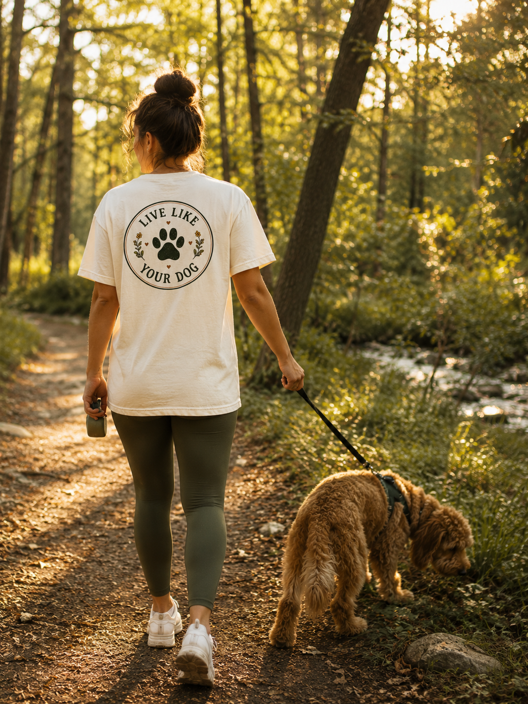 Live Like Your Dog Tee — Ivory